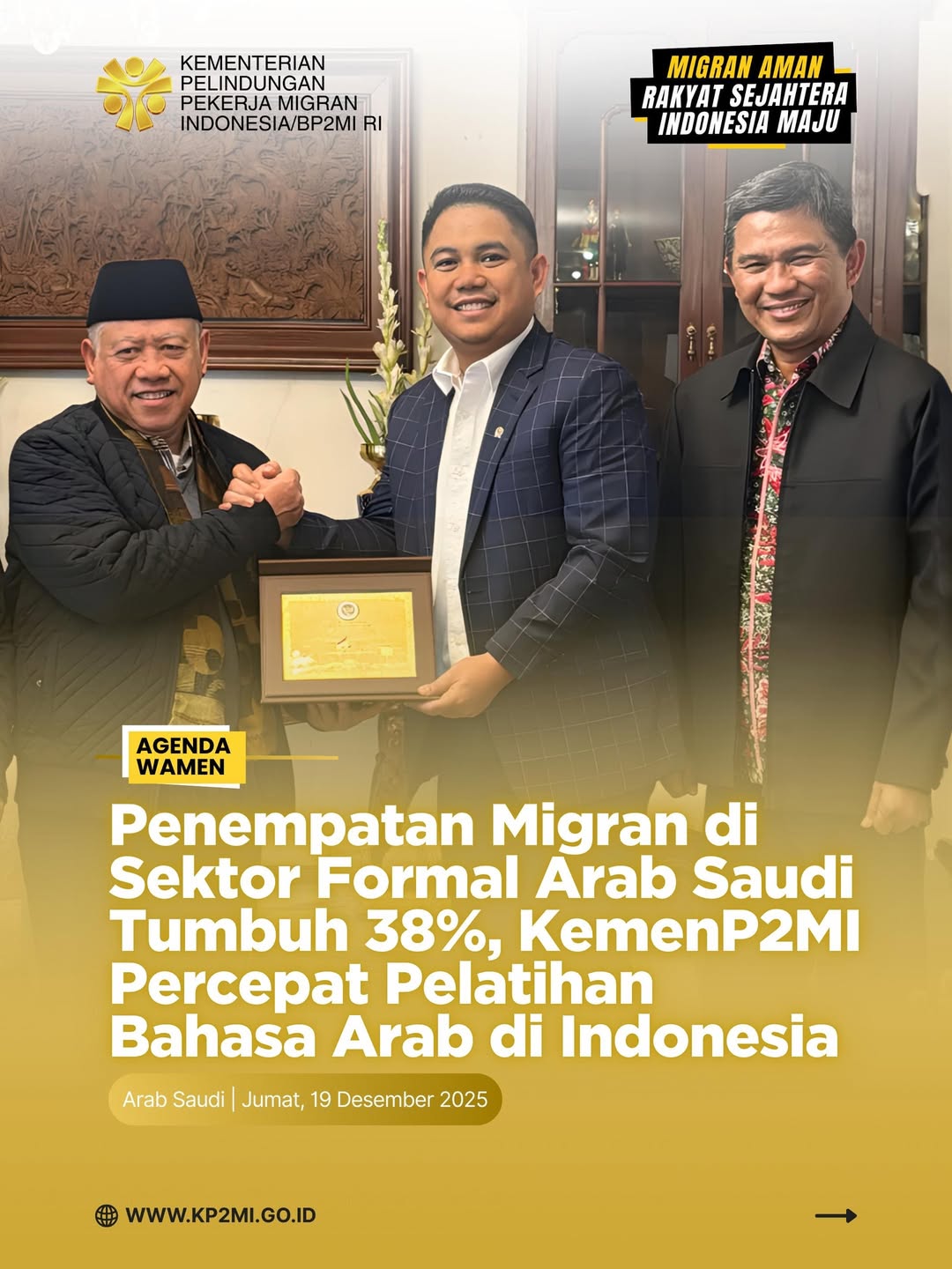 Foto: PENEMPATAN MIGRAN DI SEKTOR FORMALARAB SAUDI TUMBUH 38%, KEMENP2MI PERCEPAT PELATIHAN BAHASA ARAB DI INDONESIA