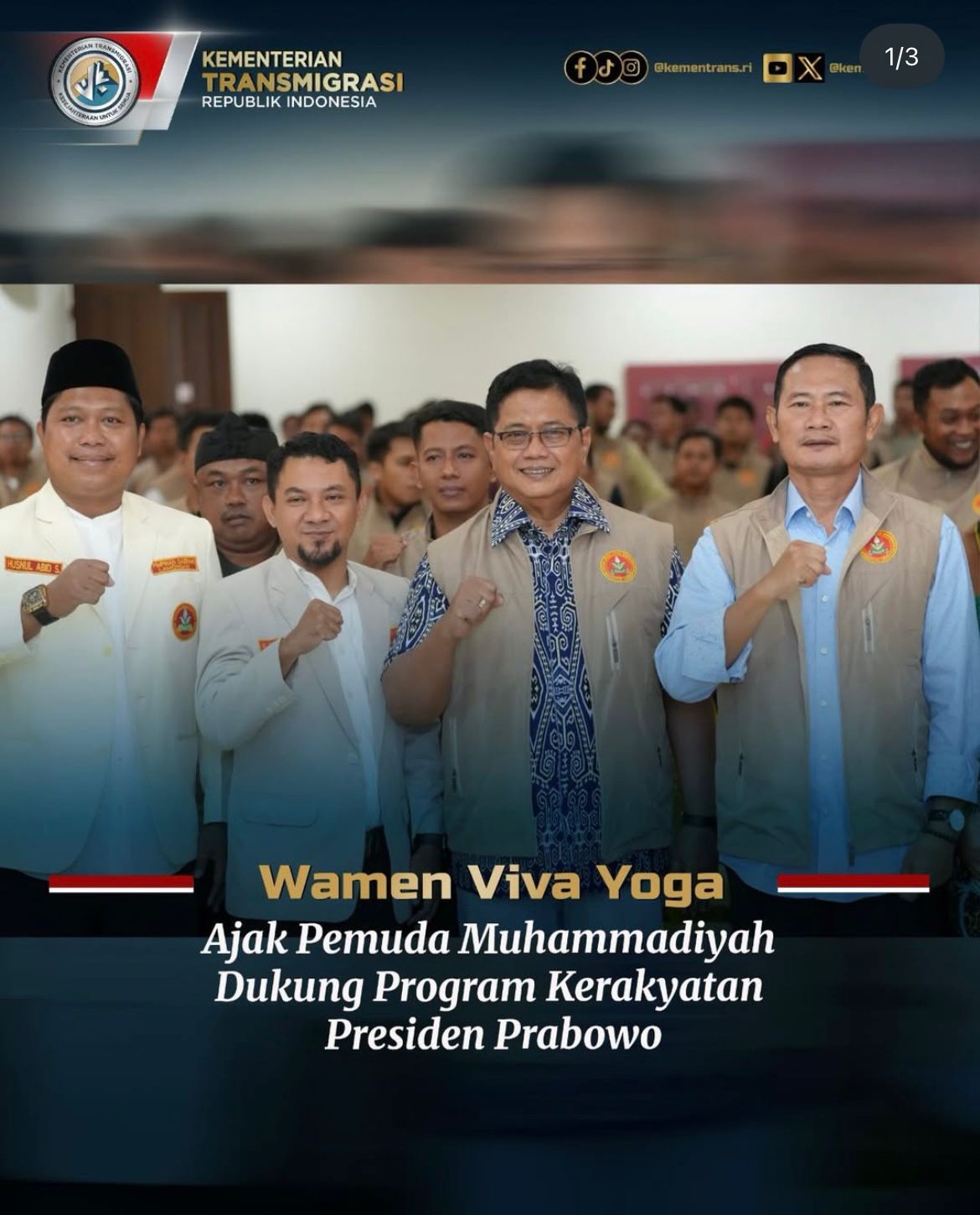 Foto: WAMEN VIVA YOGA AJAK PEMUDA MUHAMMADIYAH DUKUNG PROGRAM KERAKYATAN PRESIDEN PRABOWO