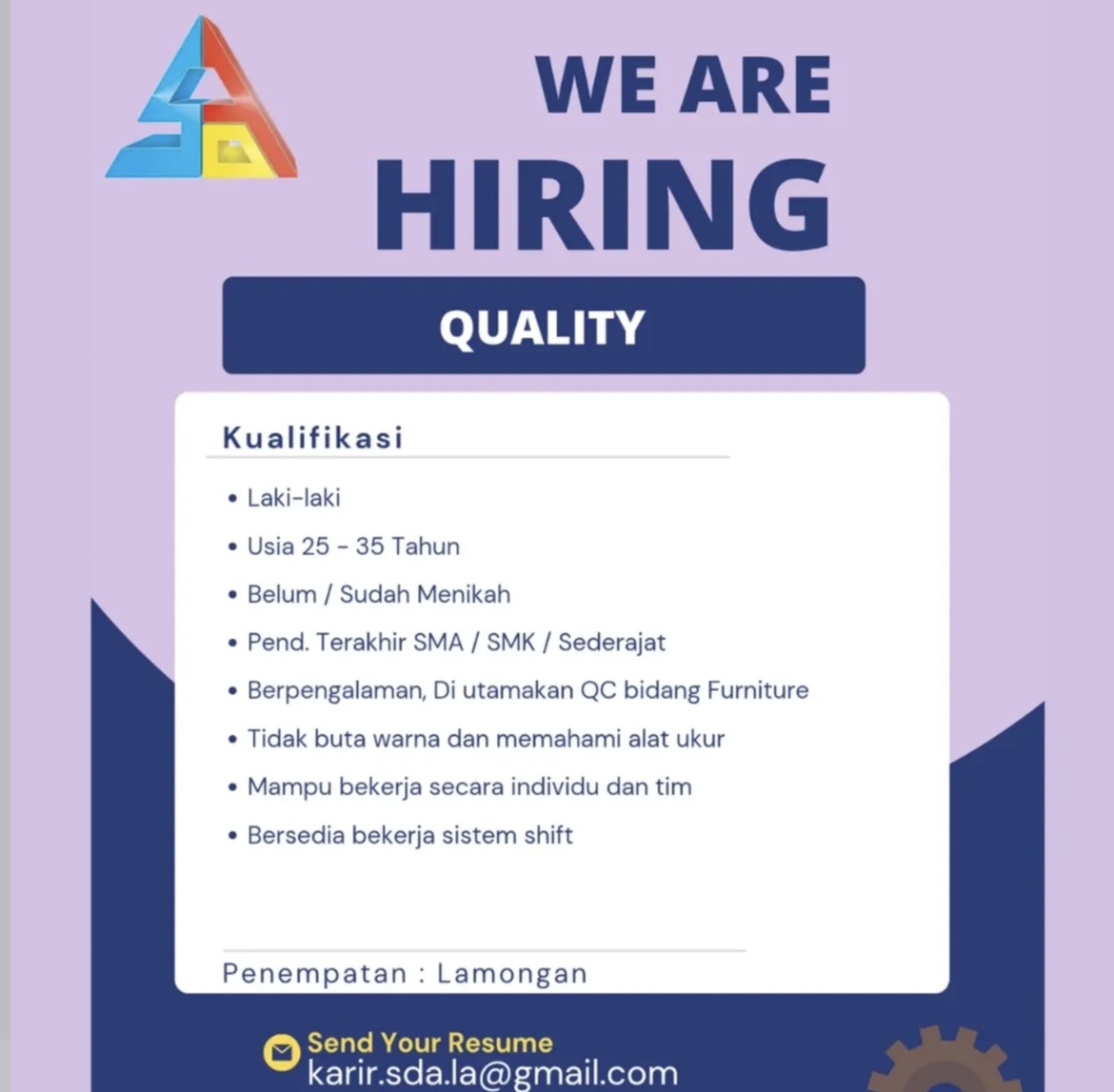 LOKER PT. SENTOSA DJAYA ABADI