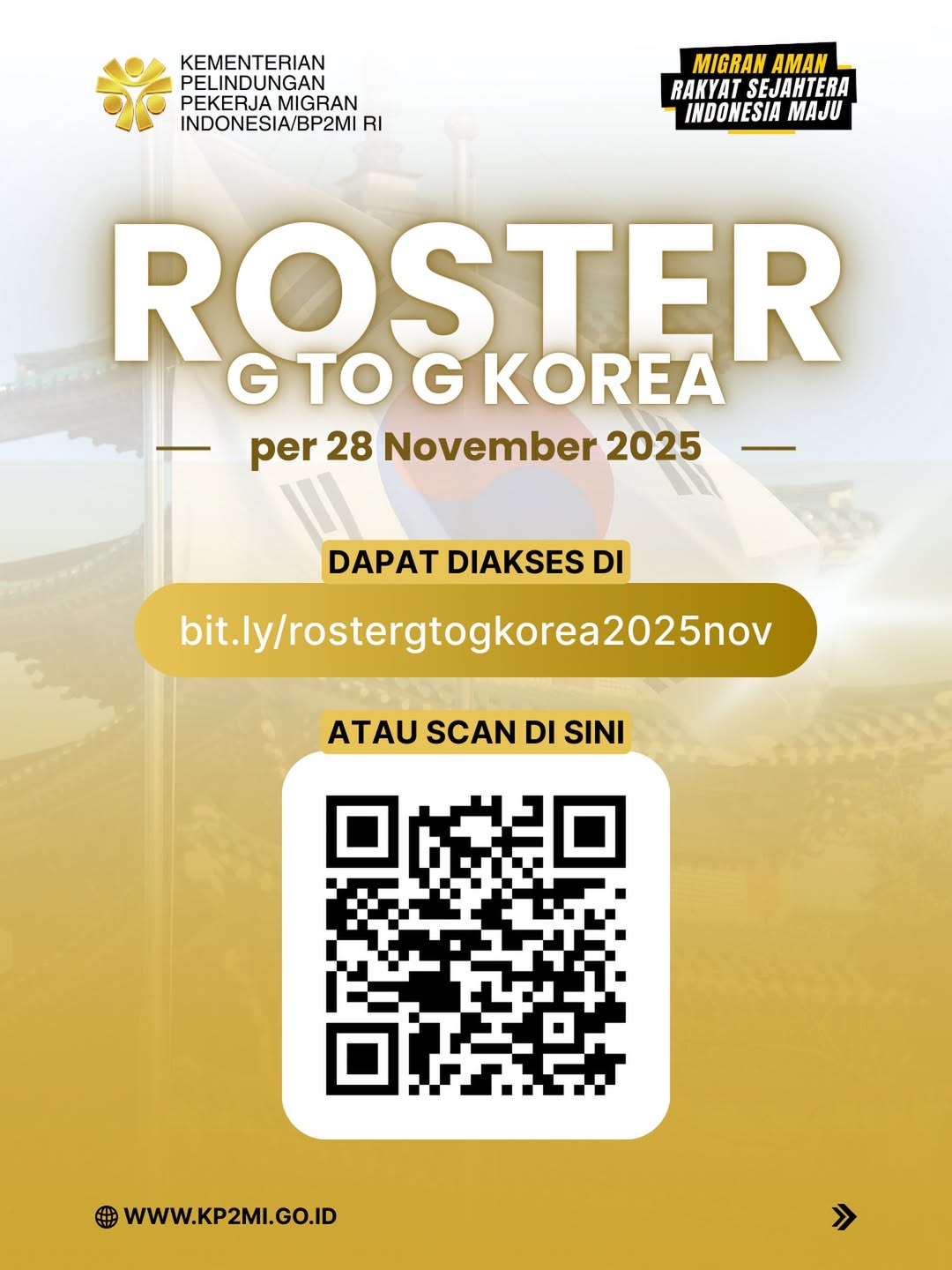 ROSTER G TO G KOREA