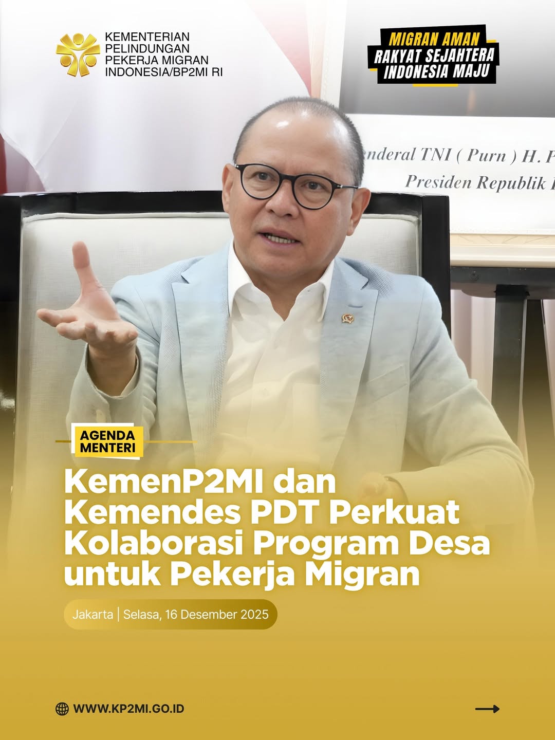 Foto: KEMENP2MI DAN KEMENDESPDT PERKUAT KOLABORASI PRORAM DESA UNTUK PEKERJA MIGRAN