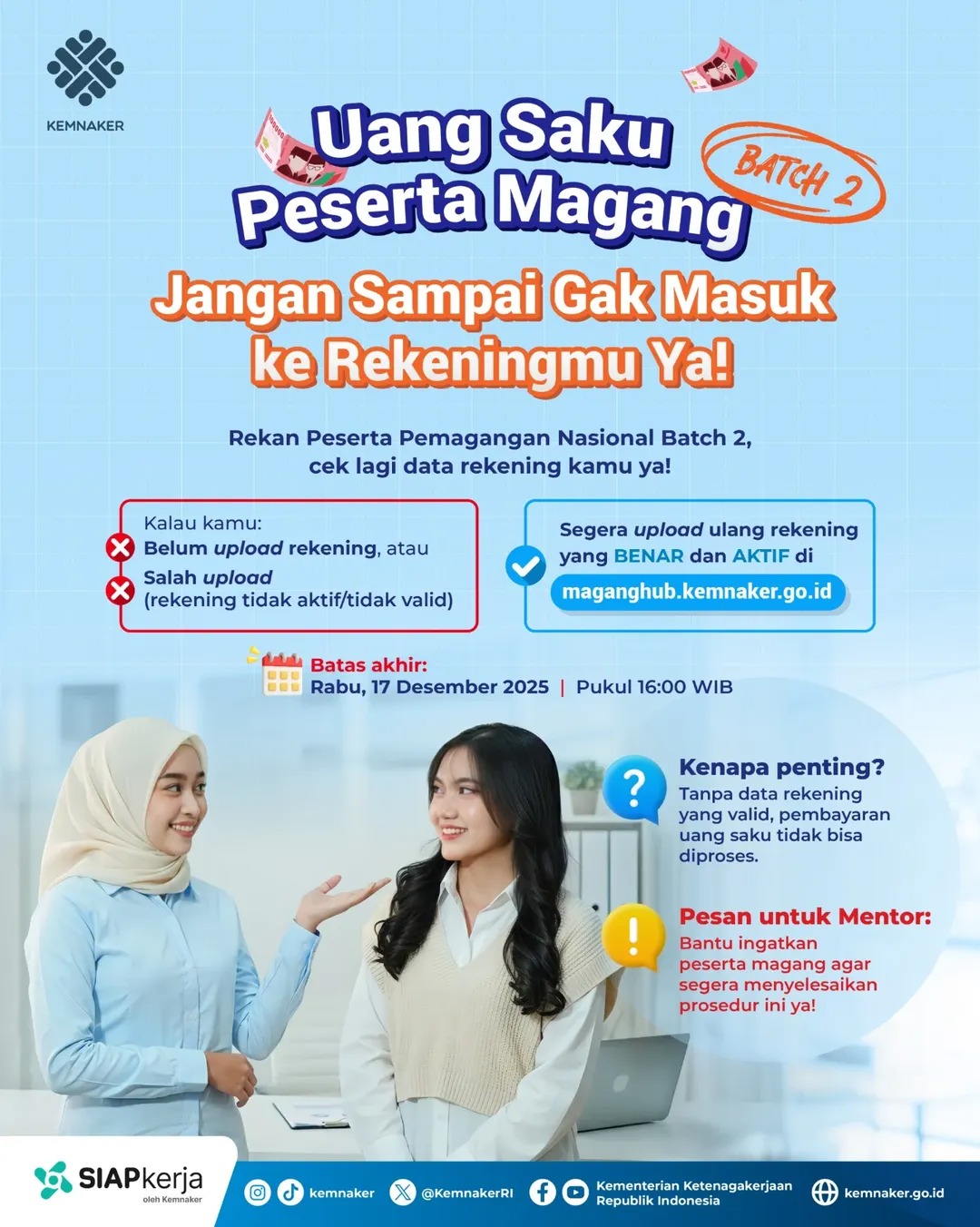 Foto: UANG SAKU PESERTA MAGANG BATCH 2