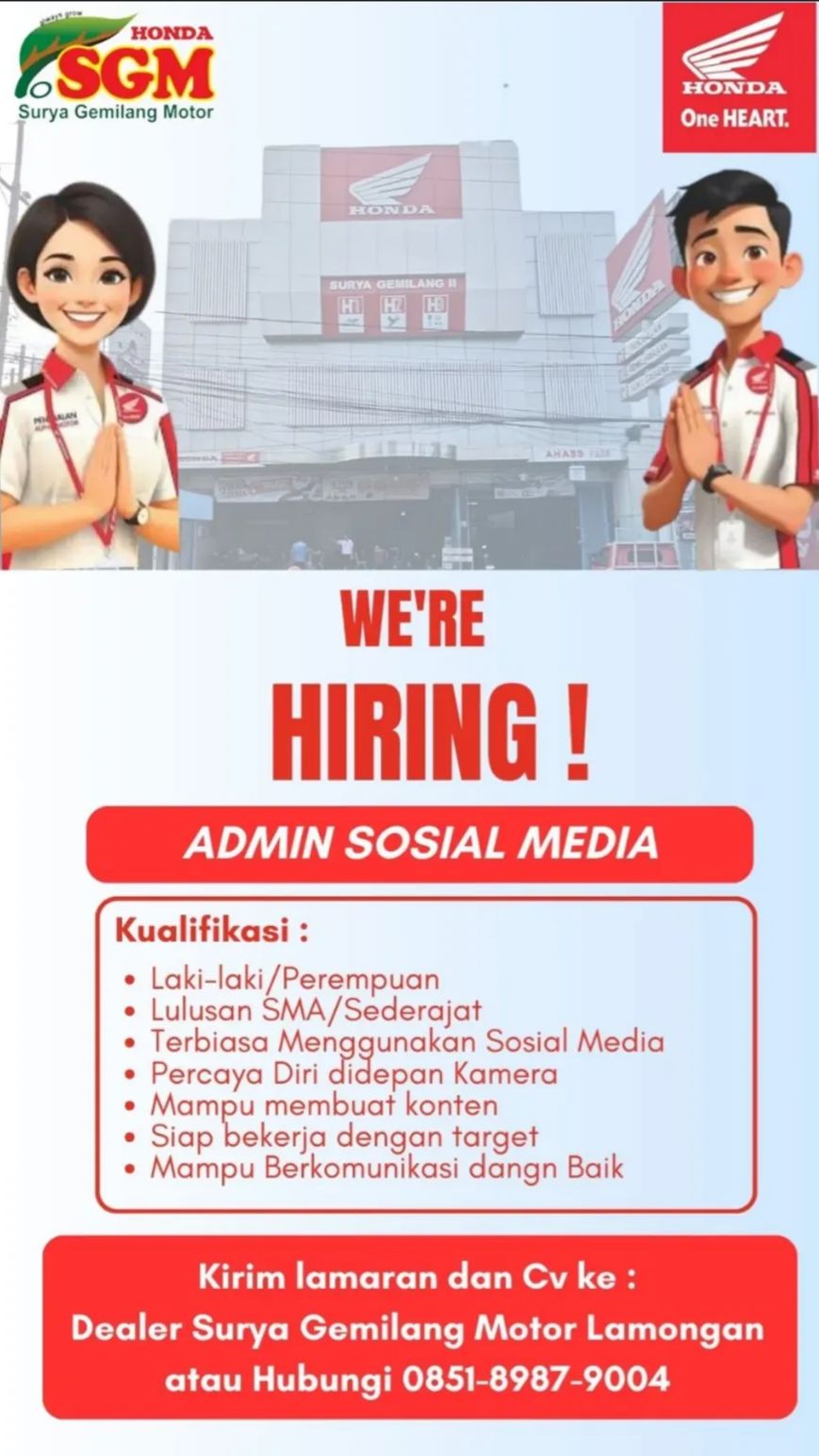 Foto: LOKER SURYA GEMILANG MOTOR