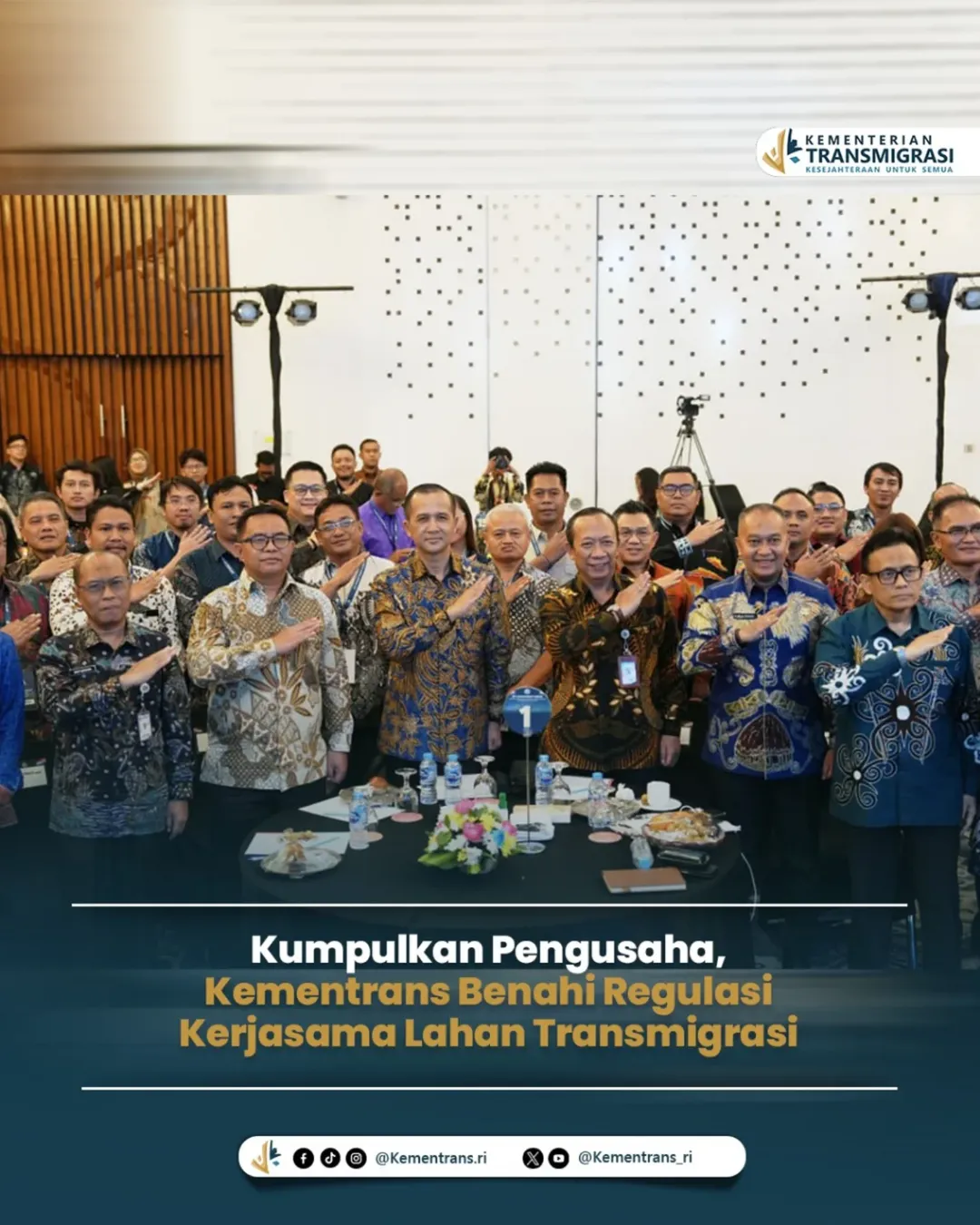 Foto: KUMPULKAN PENGUSAHA, KEMENTRANS BENAHI REGULASI KERJASAMA LAHAN TRANSMIGRASI