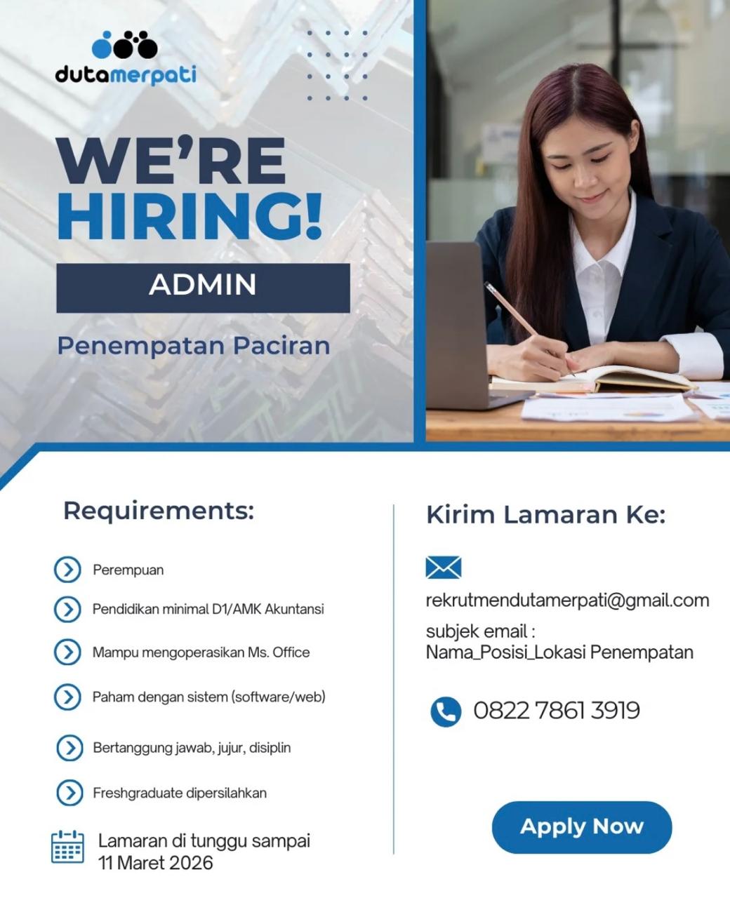 Foto: LOKER DUTA MERPATI