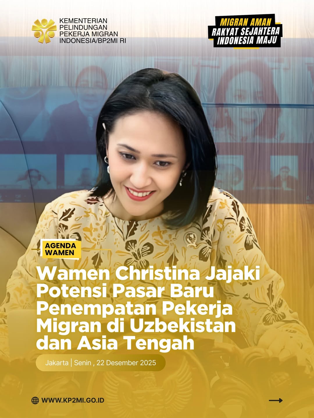 Foto: WAMEN CHRISTINA JAJAKI POTENSI PASAR BARU PENEMPATAN PEKERJA MIGRAN DI UZBEKISTAN DAN ASIA TENGAH
