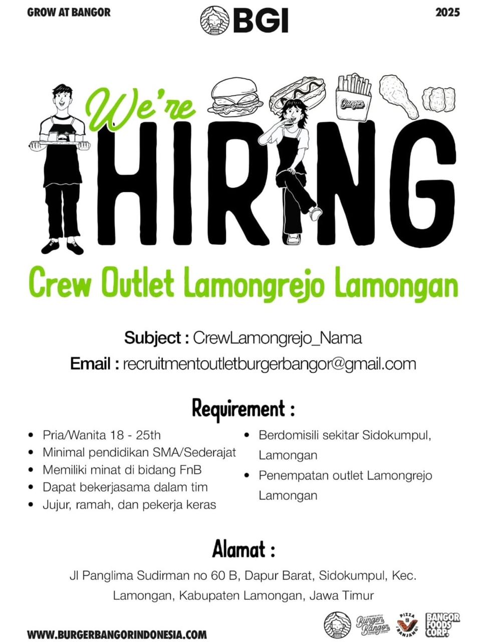 Foto: LOKER BURGER BANGOR LAMONGAN