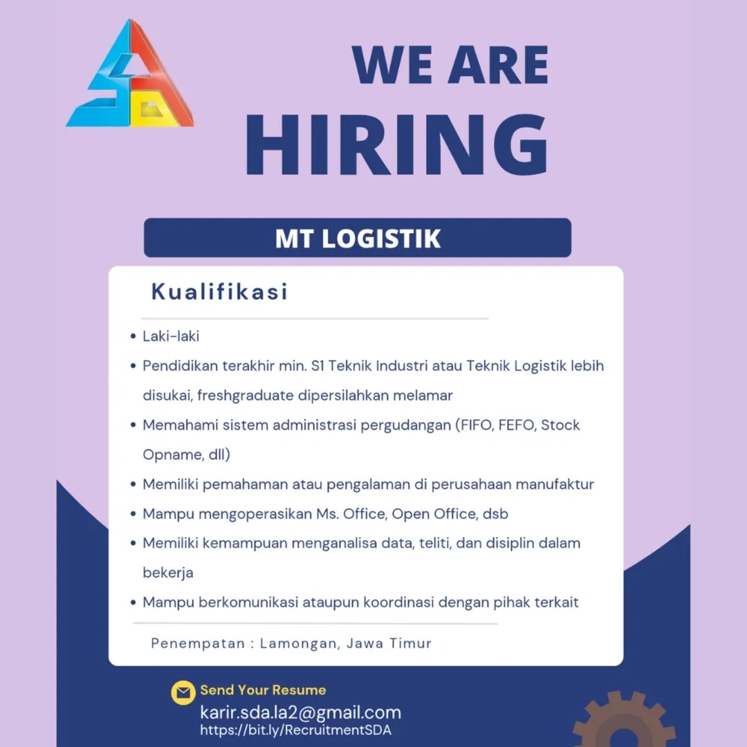 Foto: LOKER PT. SENTOSA DJAYA ABADI