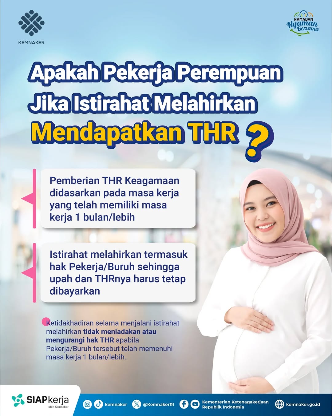 Foto: APAKAH PEKERJA PEREMPUAN JIKA ISTIRAHAT MELAHIRKAN MENDAPATKAN THR?