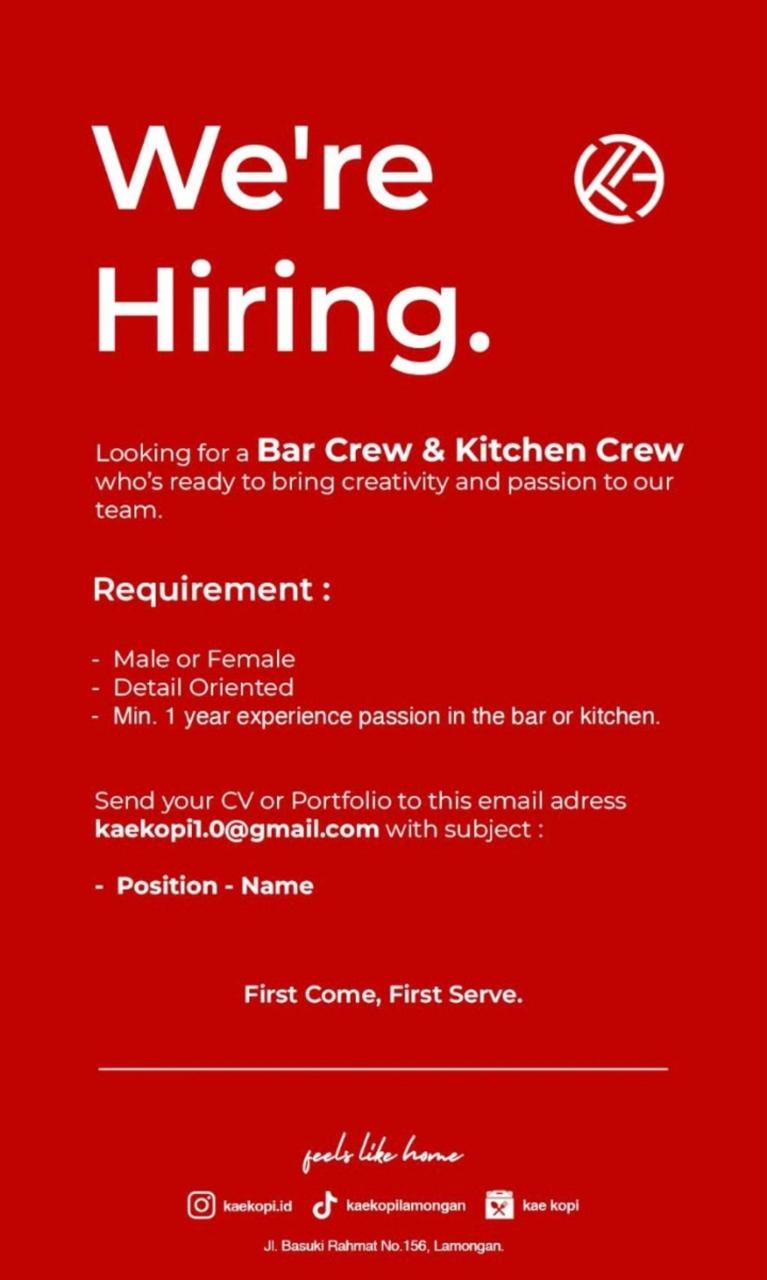 Foto: LOKER KAE KOPI