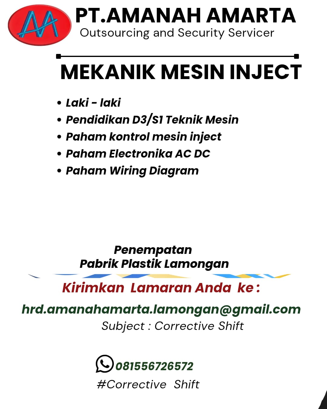 Foto: LOKER PT. AMANAH AMARTA