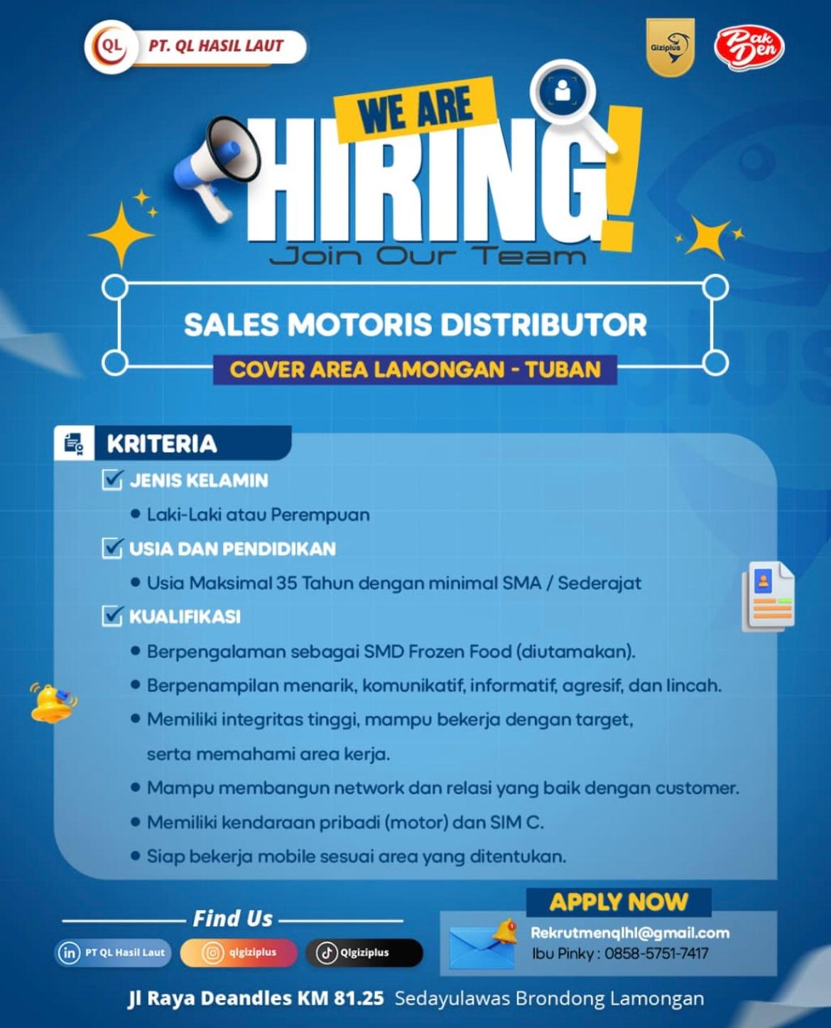 Foto: LOKER PT. QL HASIL LAUT