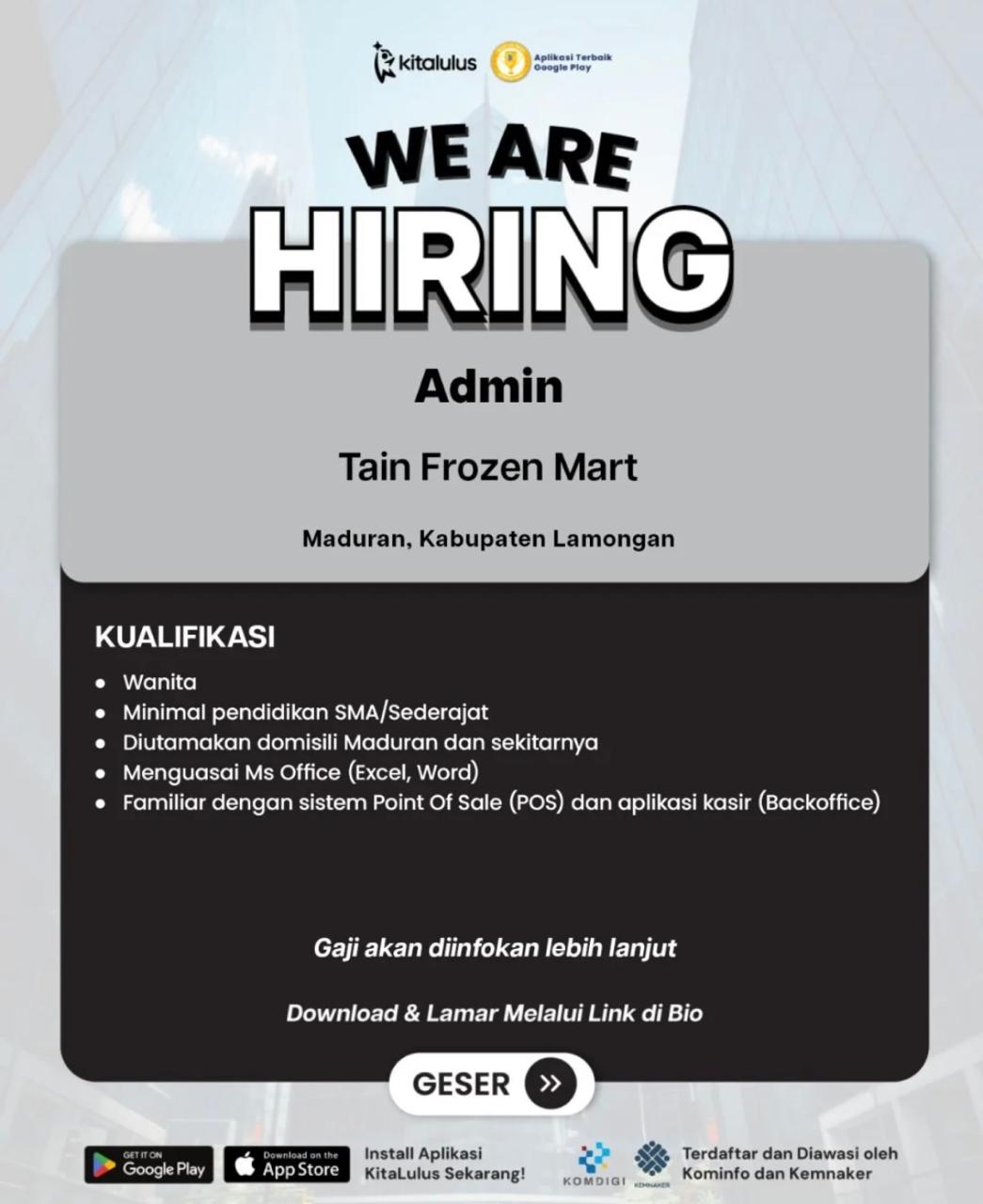 Foto: LOKER KITA LULUS
