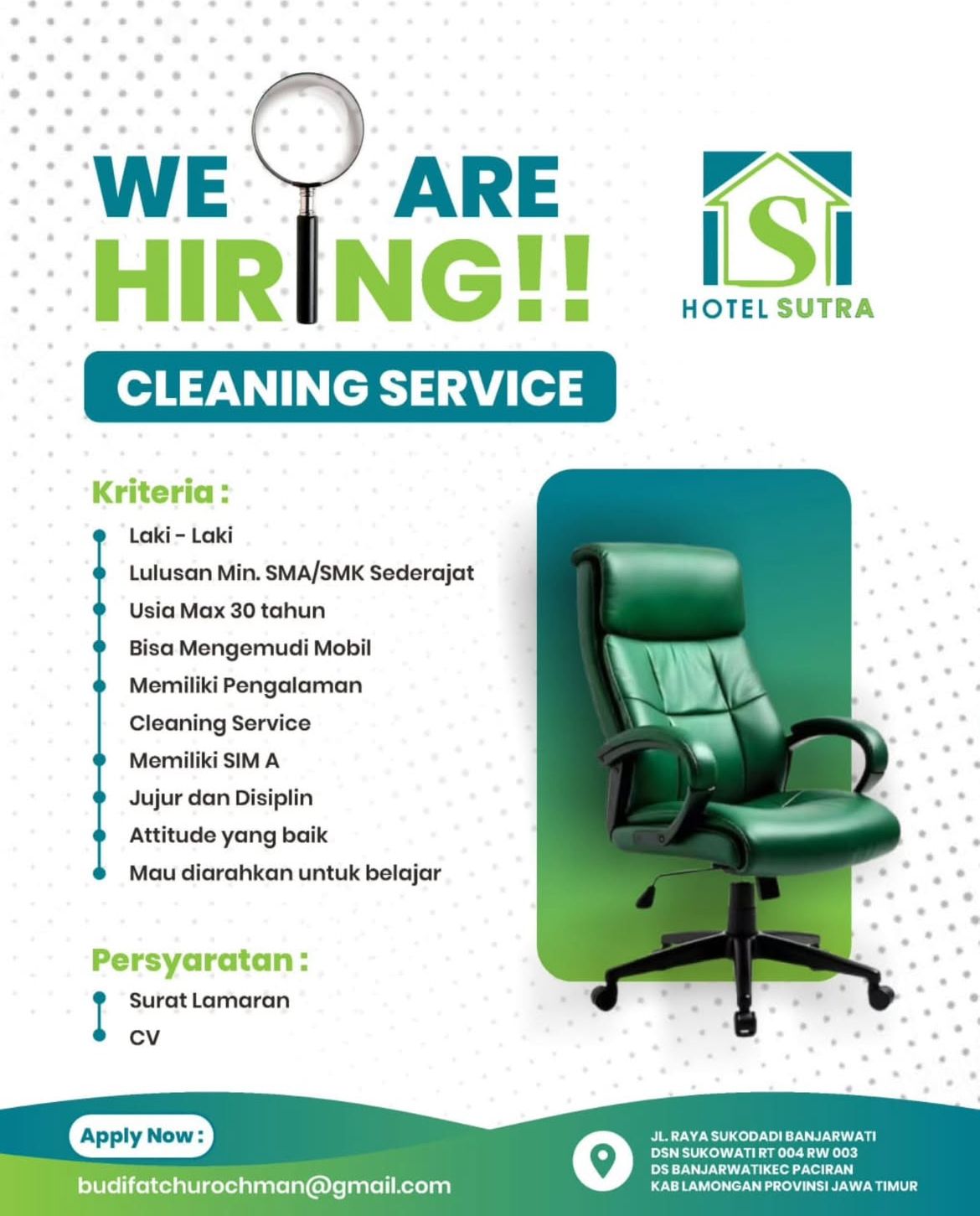 Foto: LOKER HOTEL SUTRA