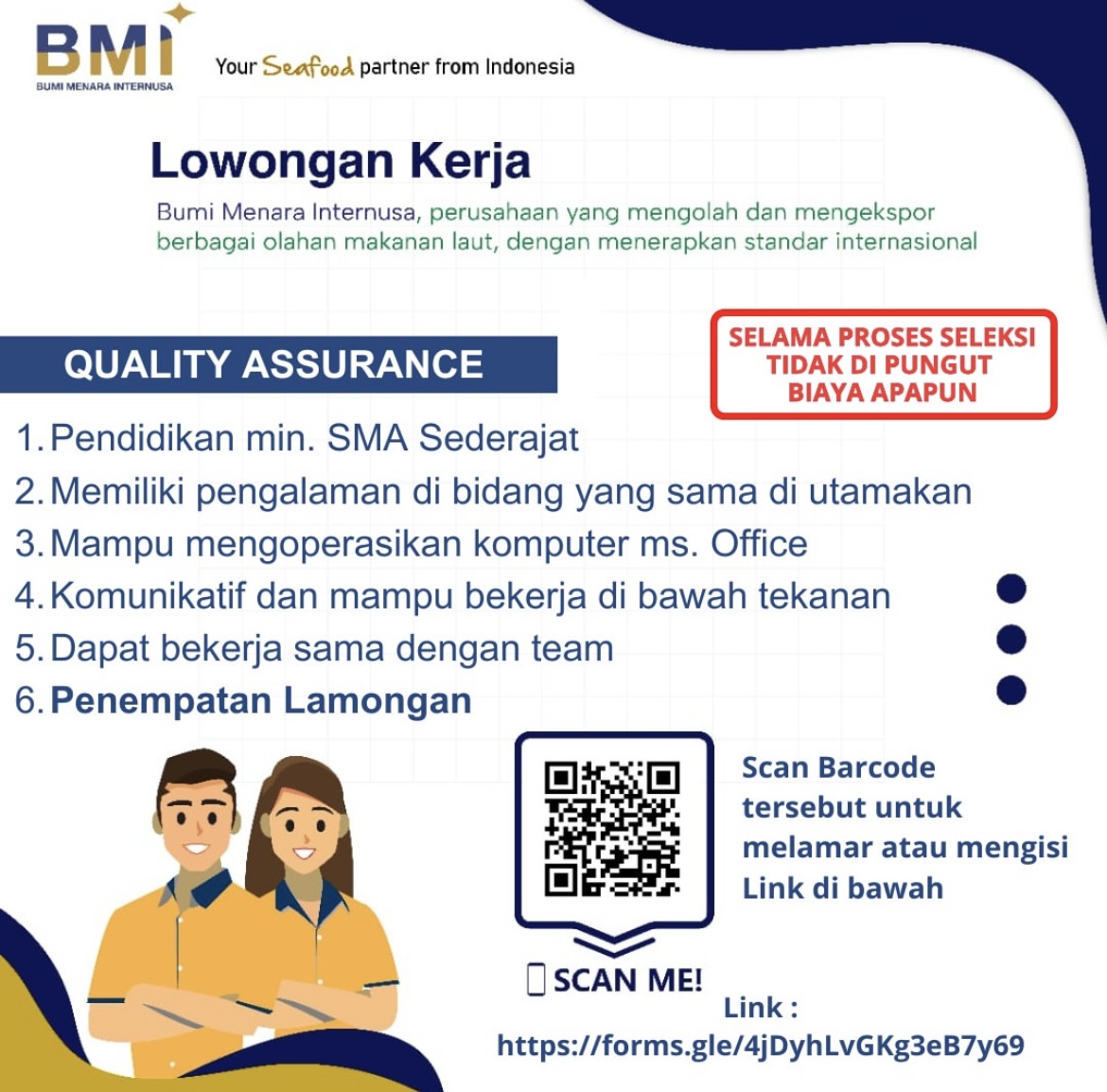Foto: LOKER PT. BUMI MENARA INTERNUSA