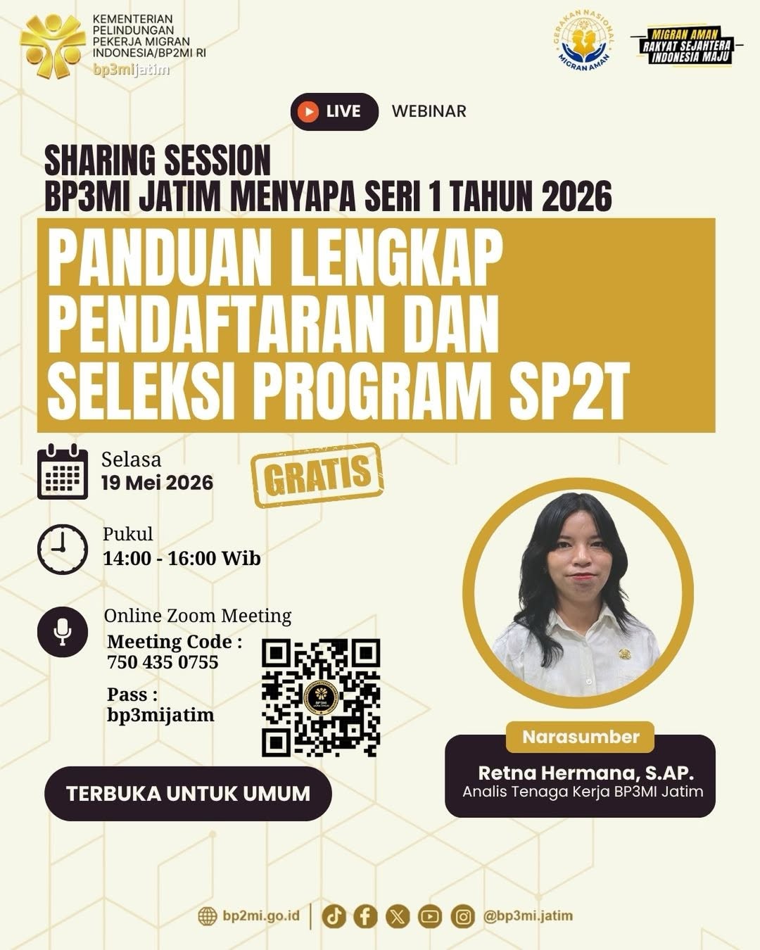 Foto: SHARING SESSION BP3MI JATIM MENYAPA SERI 1 TAHUN 2026
