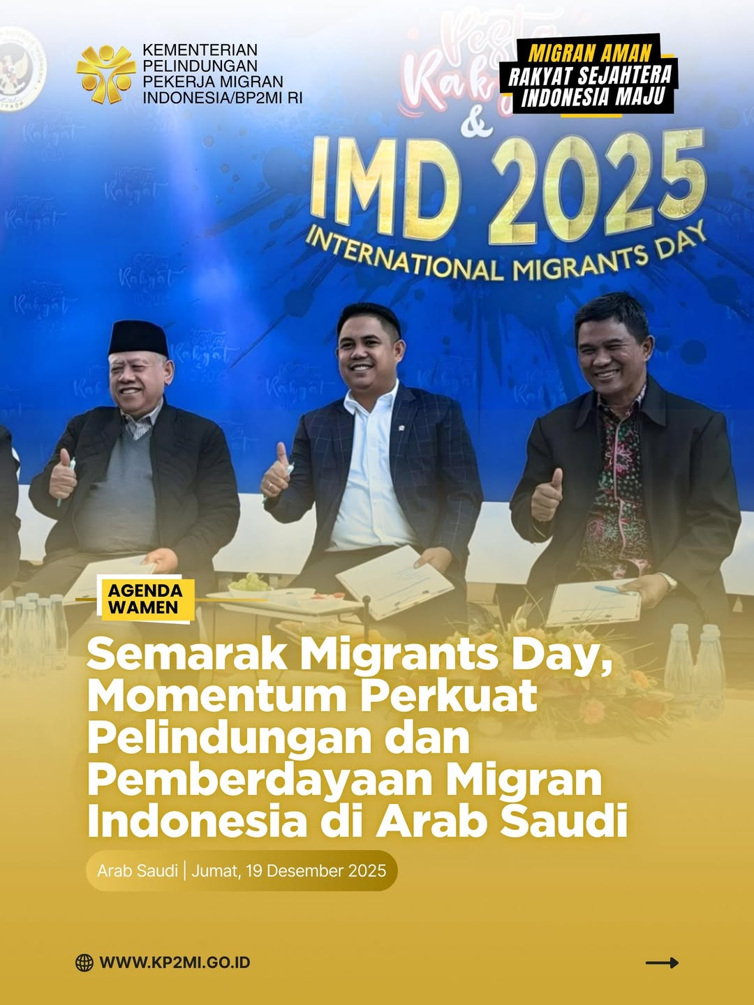Foto: SEMARAK MIGRANTS DAY, MOMENTUM PERKUAT PERLINDUNGAN DAN PEMBERDAYAAN MIGRAN INDONESIA DI ARAB SAUDI