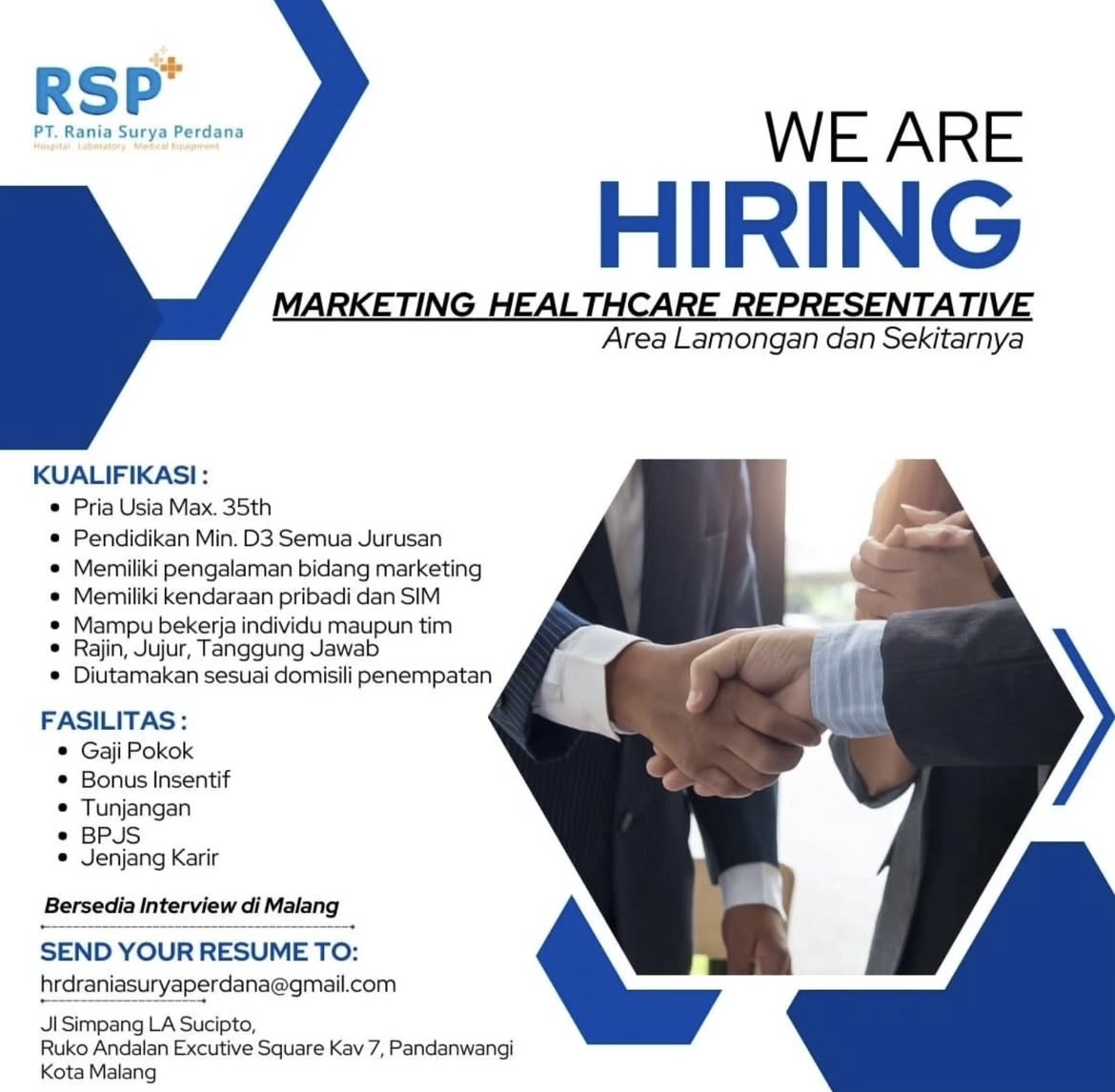 Foto: LOKER PT. RANIA SURYA PERDANA