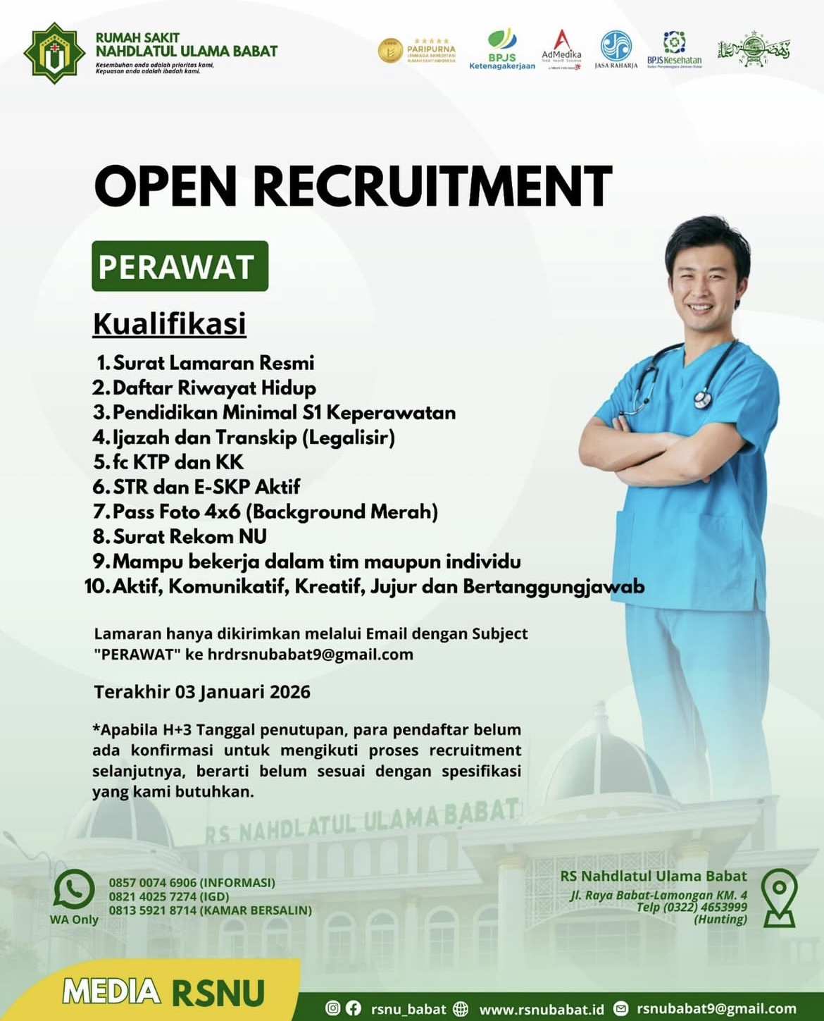 Foto: LOKER RS NU BABAT