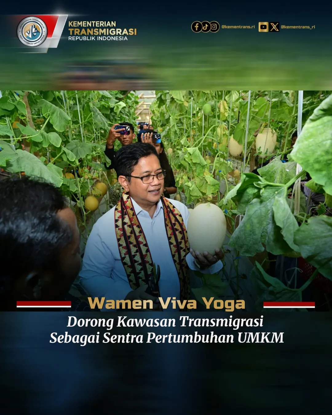 Foto: WAMEN VIVA YOGA DORONG KAWASAN TRANSMIGRASI SEBAGAI SENTRA PERTUMBUHAN UMKM