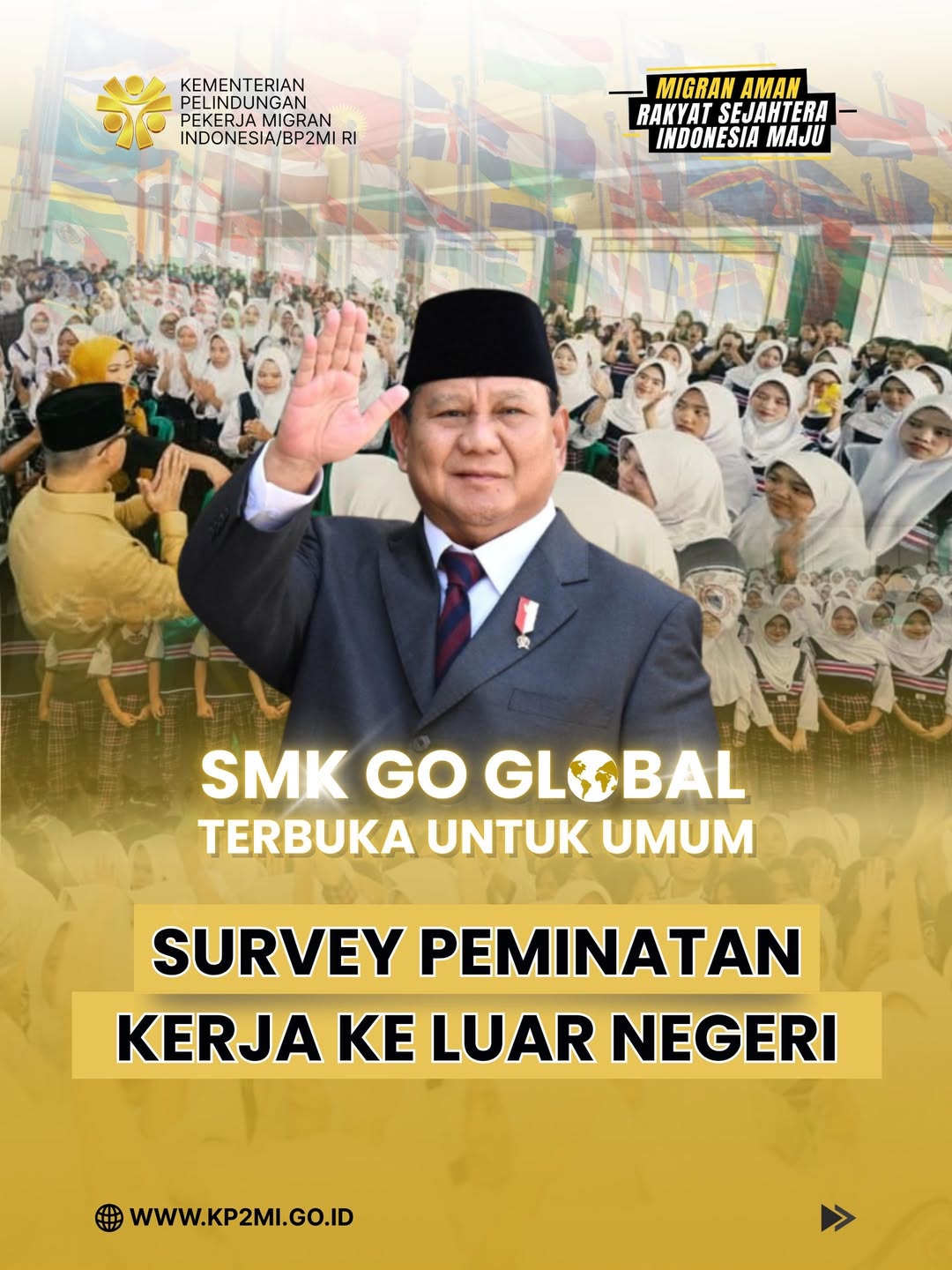Foto: SMK GO GLOBAL TERBUKA UNTUK UMUM! SURVEY PEMINATAN KERJA KE LUAR NEGERI