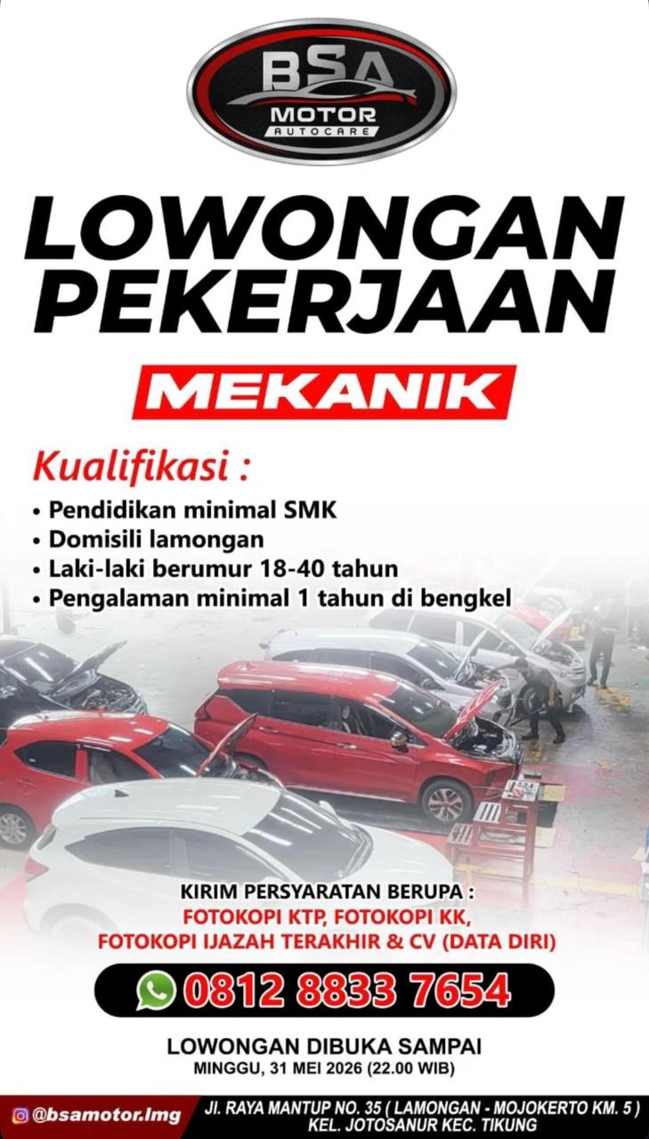 Foto: LOKER BSA MOTOR AUTO CARE