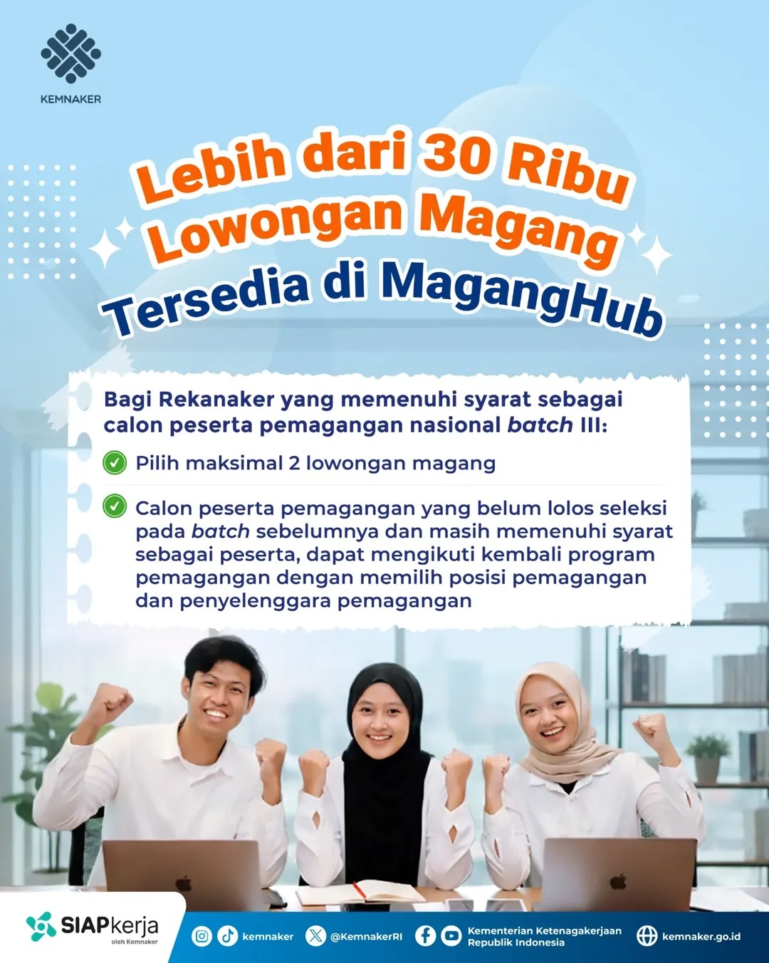 Foto: LEBIH DARI 30 RIBU LOWONGAN MAGANG TERSEDIA DI MAGANGHUB