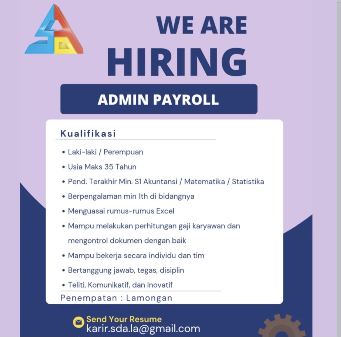 Foto: LOKER PT. SENTOSA DJAYA ABADI