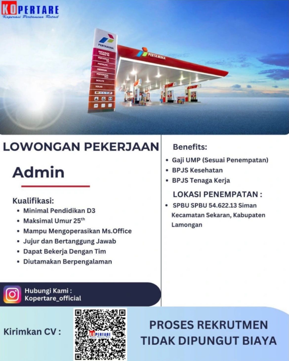 Foto: LOKER SPBU SIMAN SEKARAN