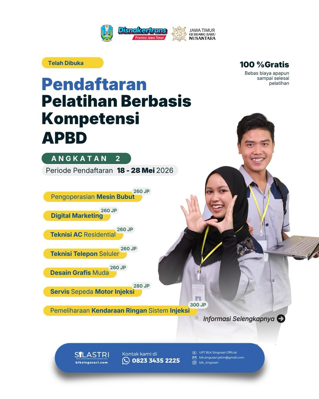 Foto: PENDAFTARAN PELATIHAN GRATIS RESMI DIBUKA!