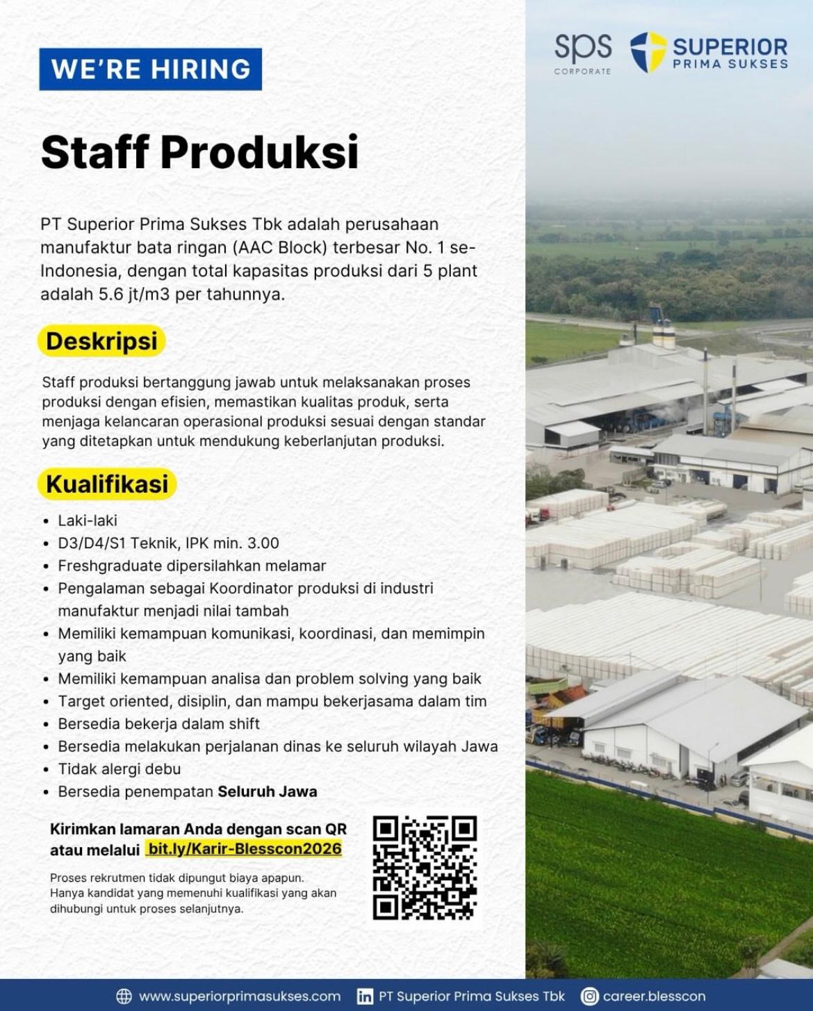 Foto: LOKER SUPERIOR PRIMA SUKSES