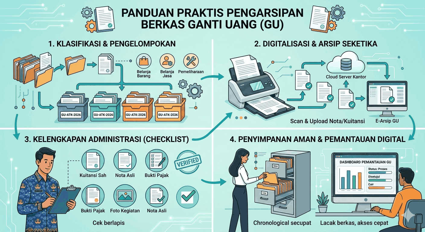Foto: PANDUAN PRAKTIS PENGARSIPAN BERKAS GANTI UANG (GU)