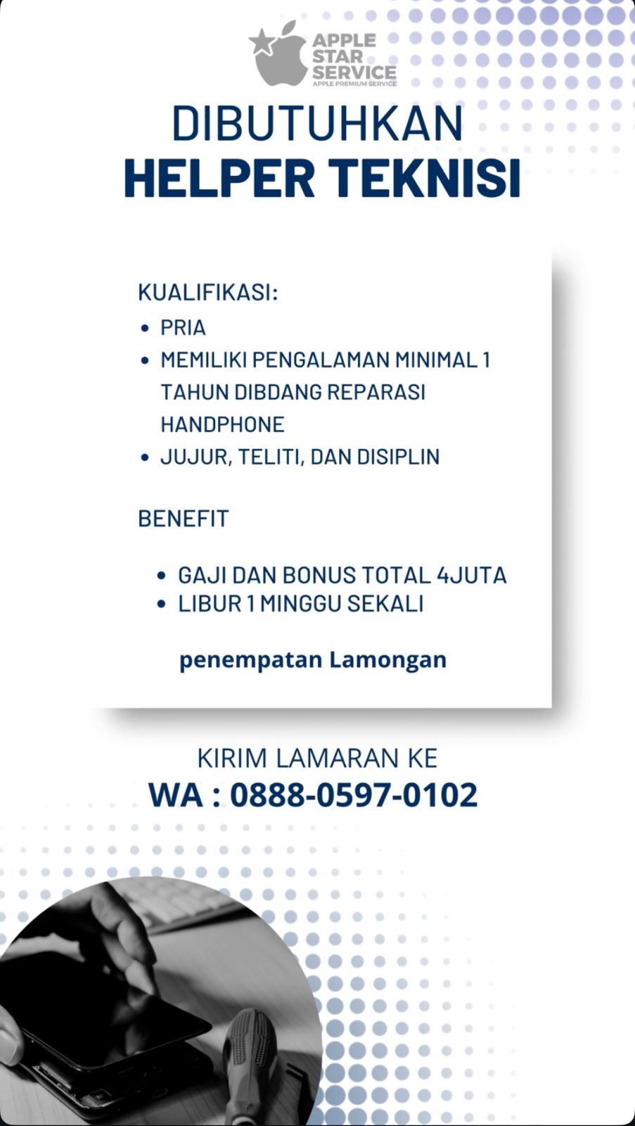 Foto: LOKER APPLE STAR LAMONGAN