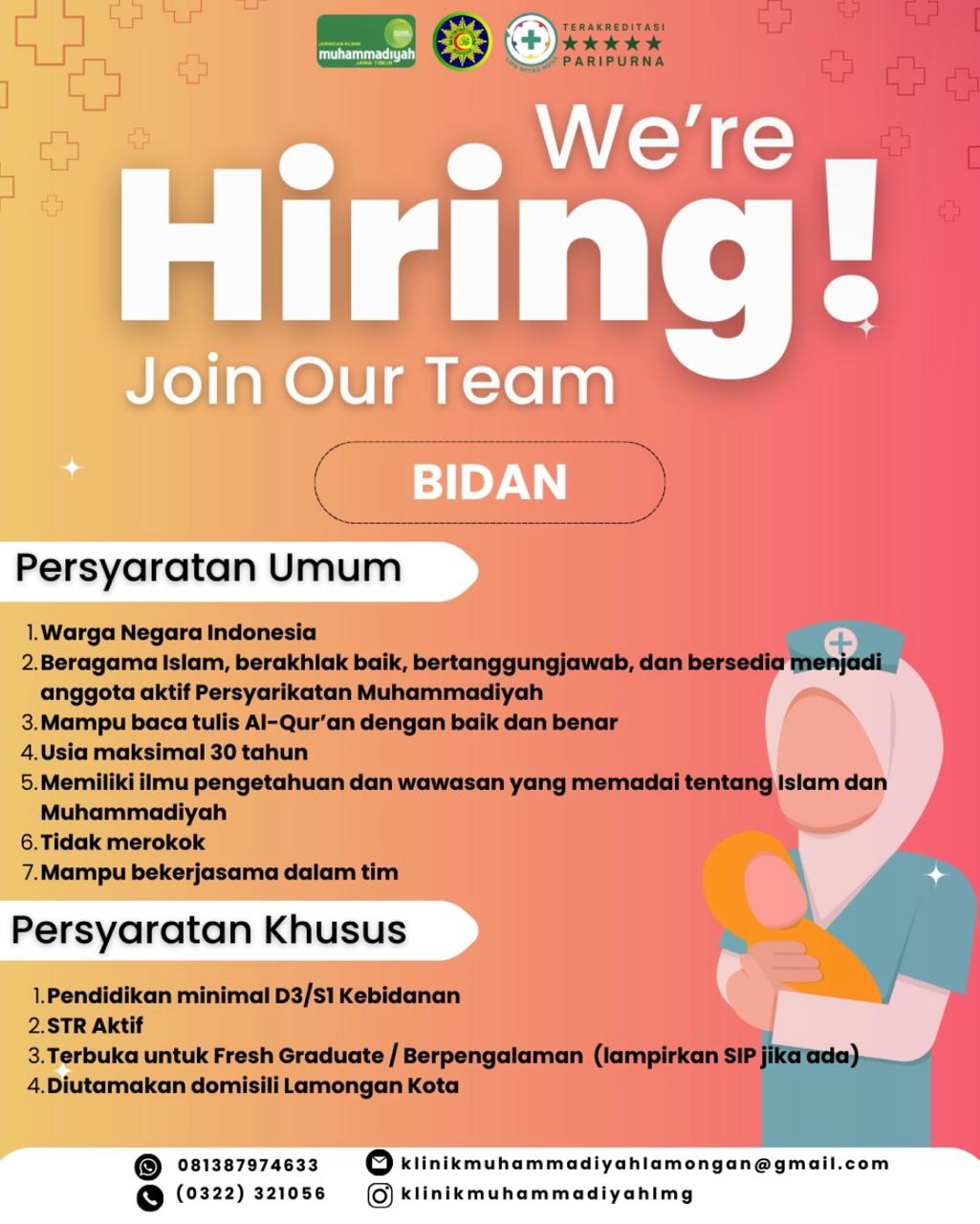 Foto: LOKER KLINIK MUHAMMADIYAH LAMONGAN