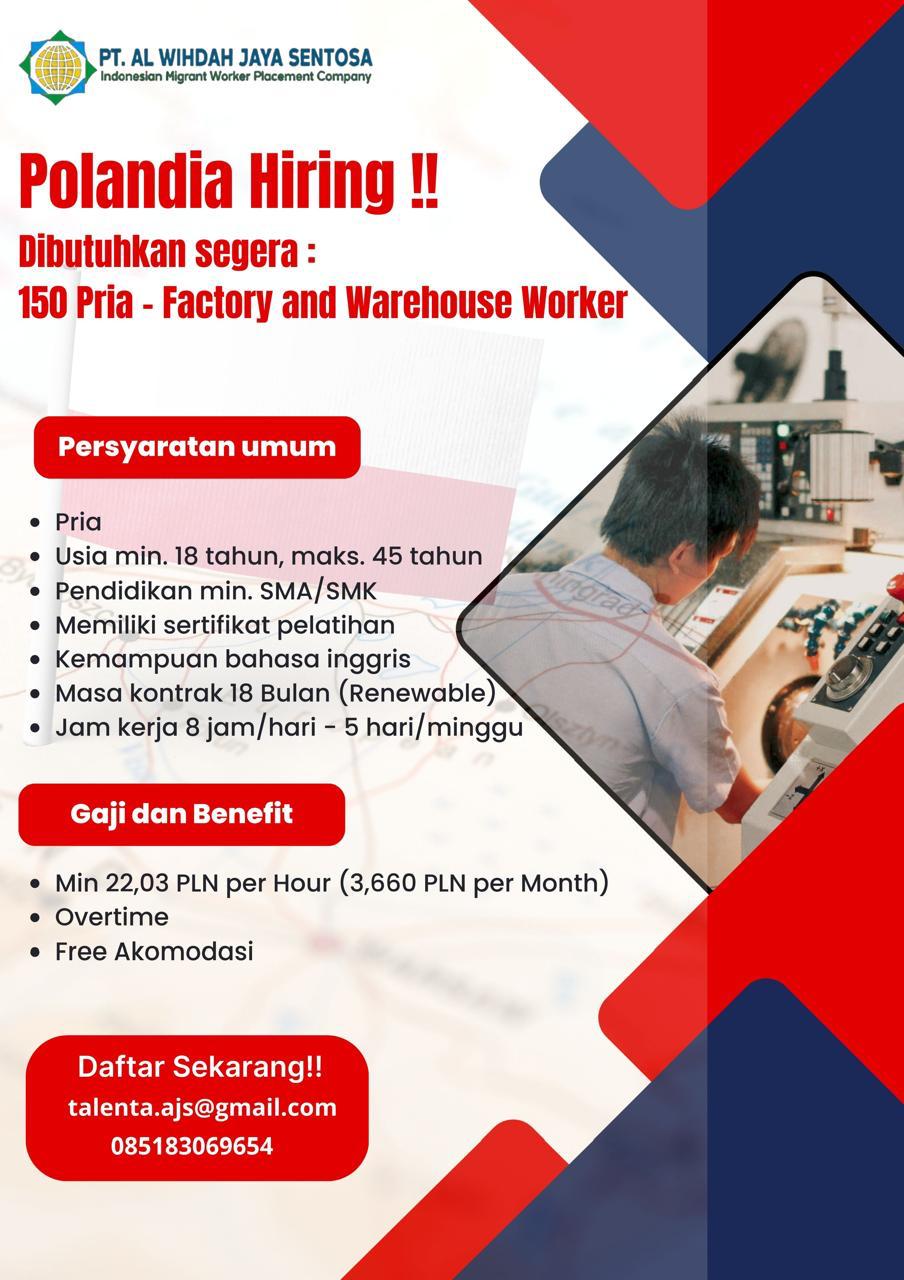 Foto: LOKER POLANDIA PT. AL WIHDAH JAYA SENTOSA