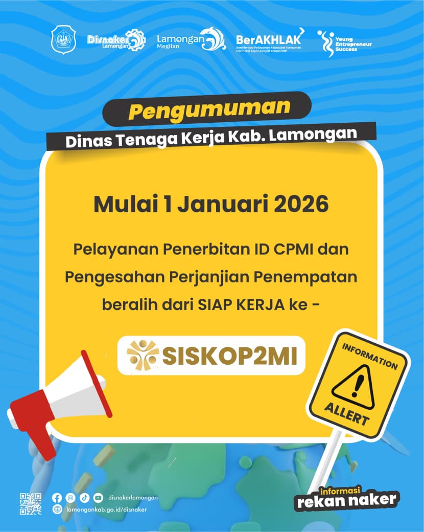 Foto: TRANSFORMASI LAYANAN PENERBITAN ID CPMI DAN PENGESAHAN PERJANJIAN PENEMPATAN MELALUI SISKOP2MI