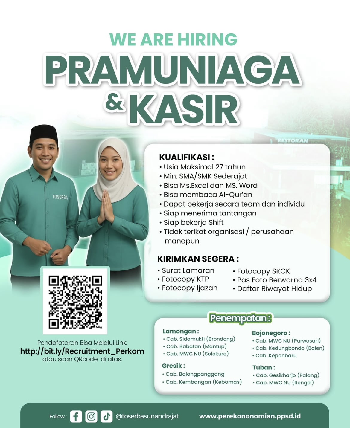 Foto: LOKER TOSERBA SUNAN DRAJAT