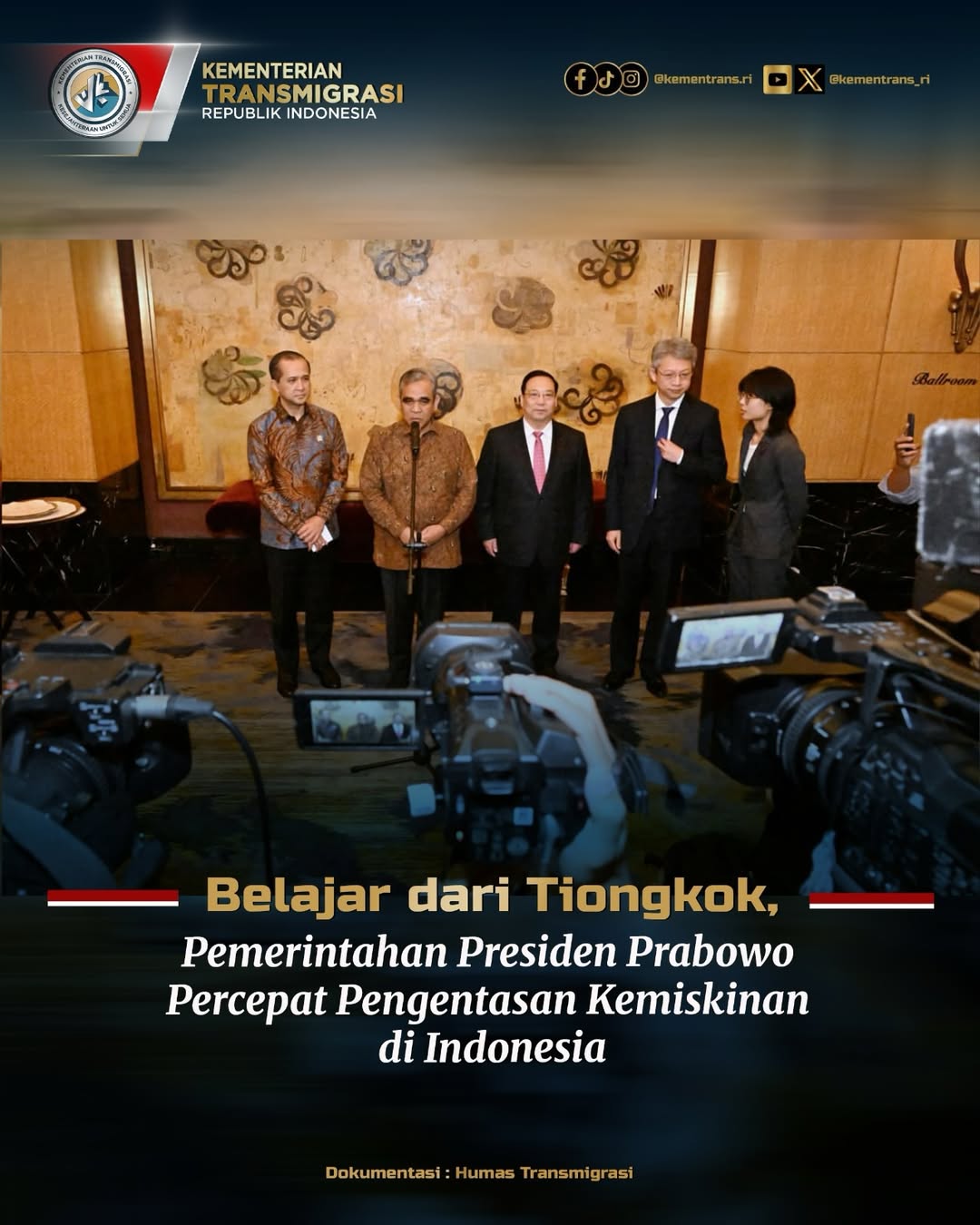 Foto: BELAJAR DARI TIONGKOK, PEMERINTAHAN PRESIDEN PRABOWO PERCEPAT PENGENTASAN KEMISKINAN DI INDONESIA