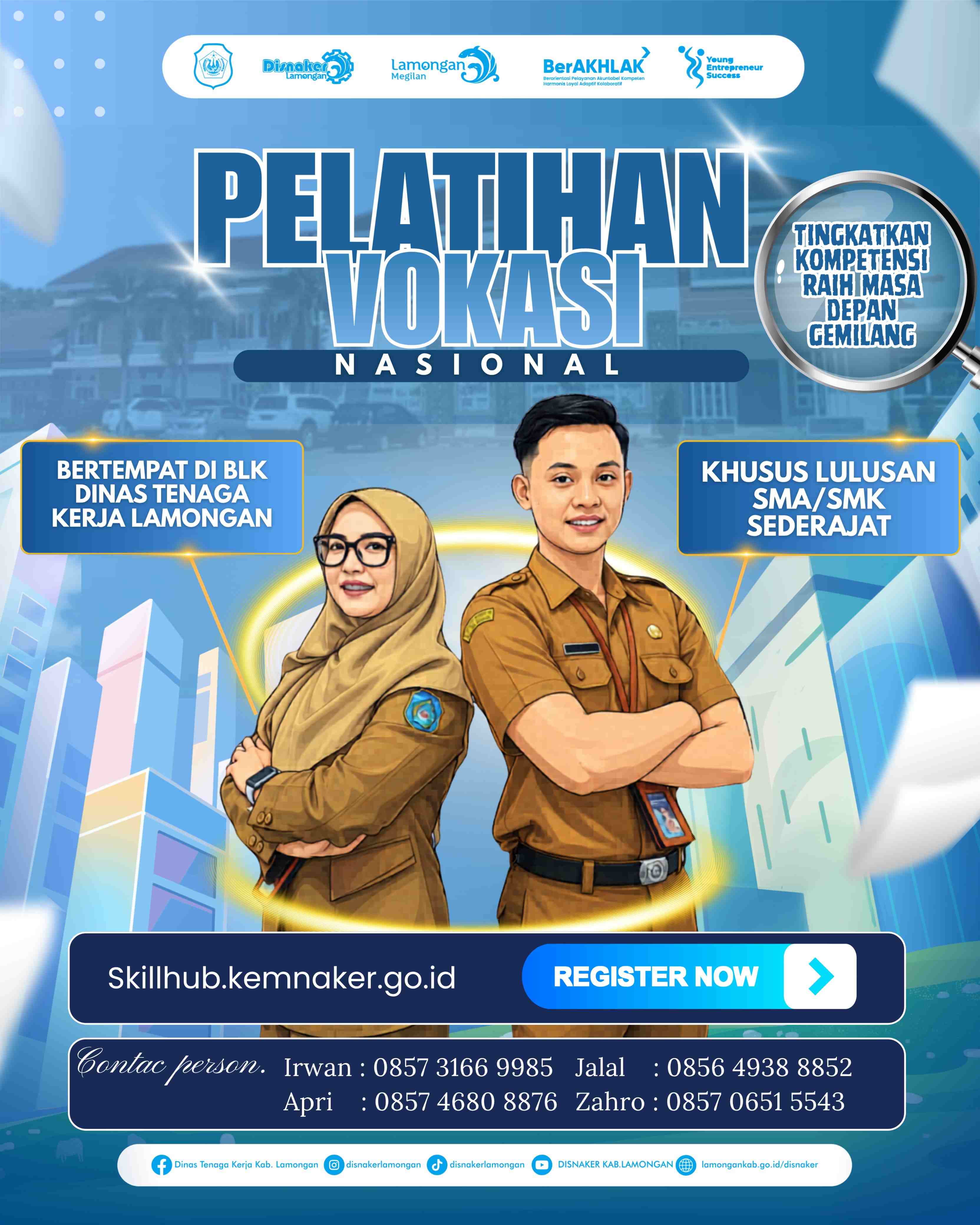 Foto: PELATIHAN VOKASI NASIONAL DI BLK DISNAKER LAMONGAN SUDAH DIBUKA! SEGERA DAFTARKAN DIRI KALIAN