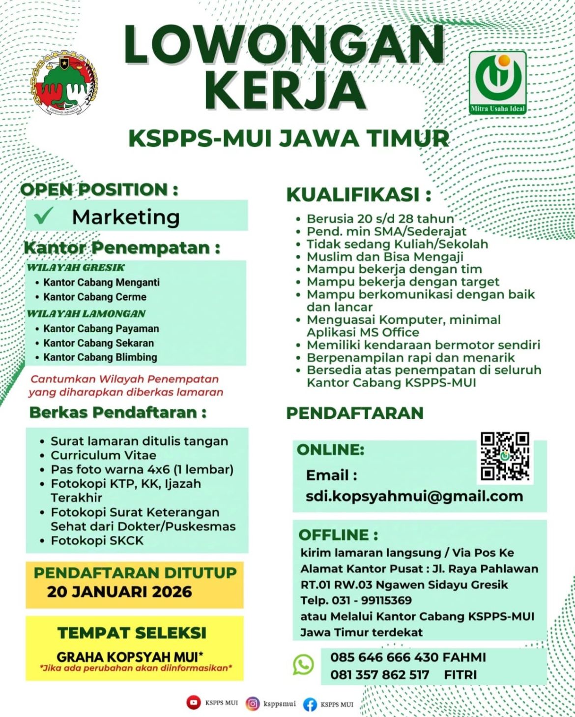 Foto: LOKER KSPPS-MUI JAWA TIMUR