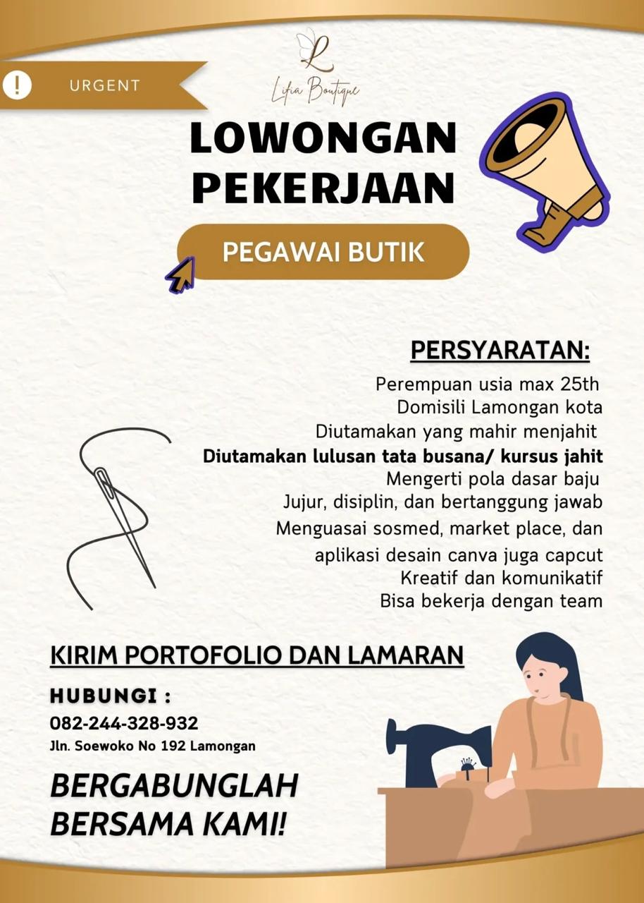Foto: LOKER LIFIA BOUTIQUE
