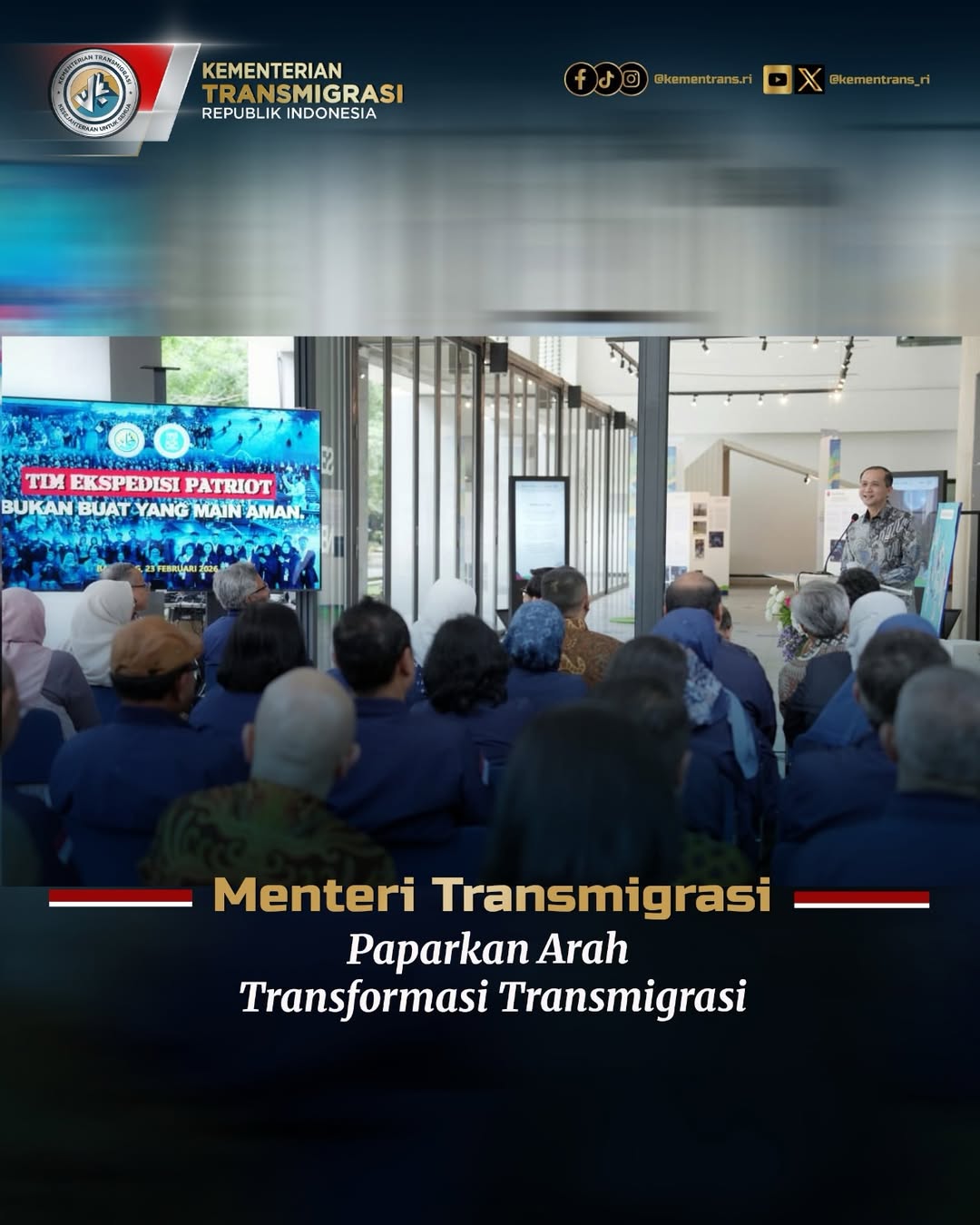 Foto: MENTERI TRANSMIGRASI PAPARKAN ARAH TRANSFORMASI TRANSMIGRASI