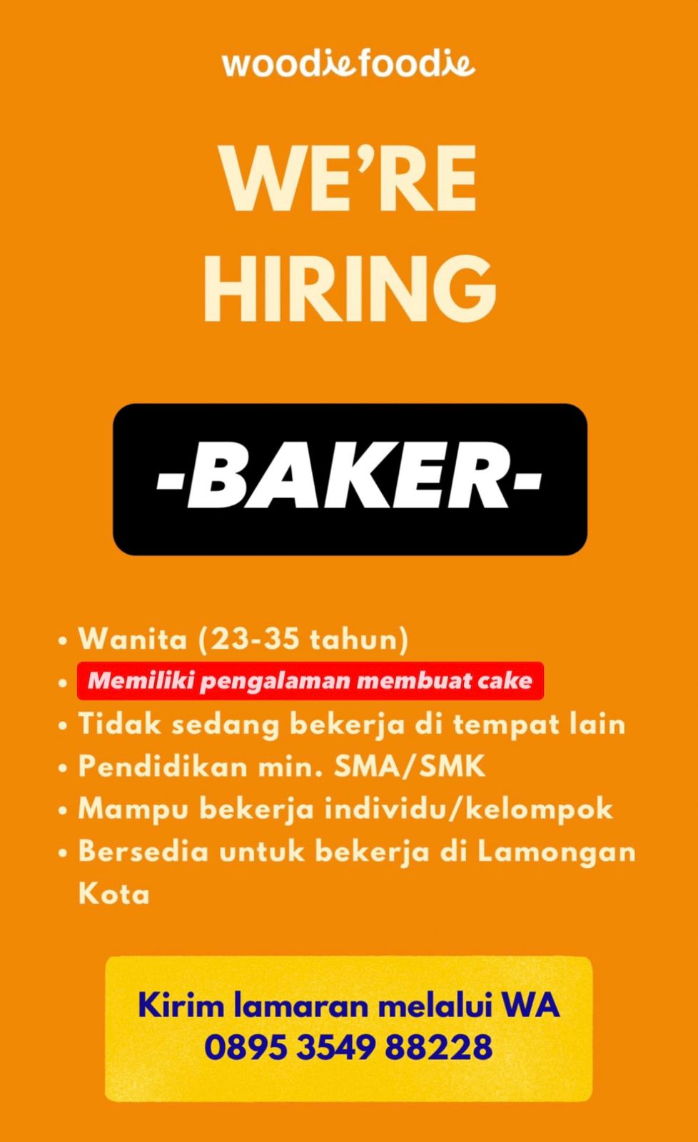 Foto: LOKER WOODIE FOODIE