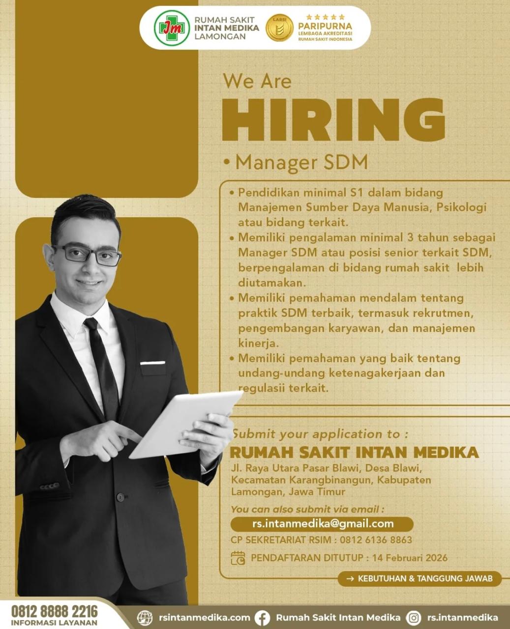 Foto: LOKER RS INTAN MEDIKA LAMONGAN