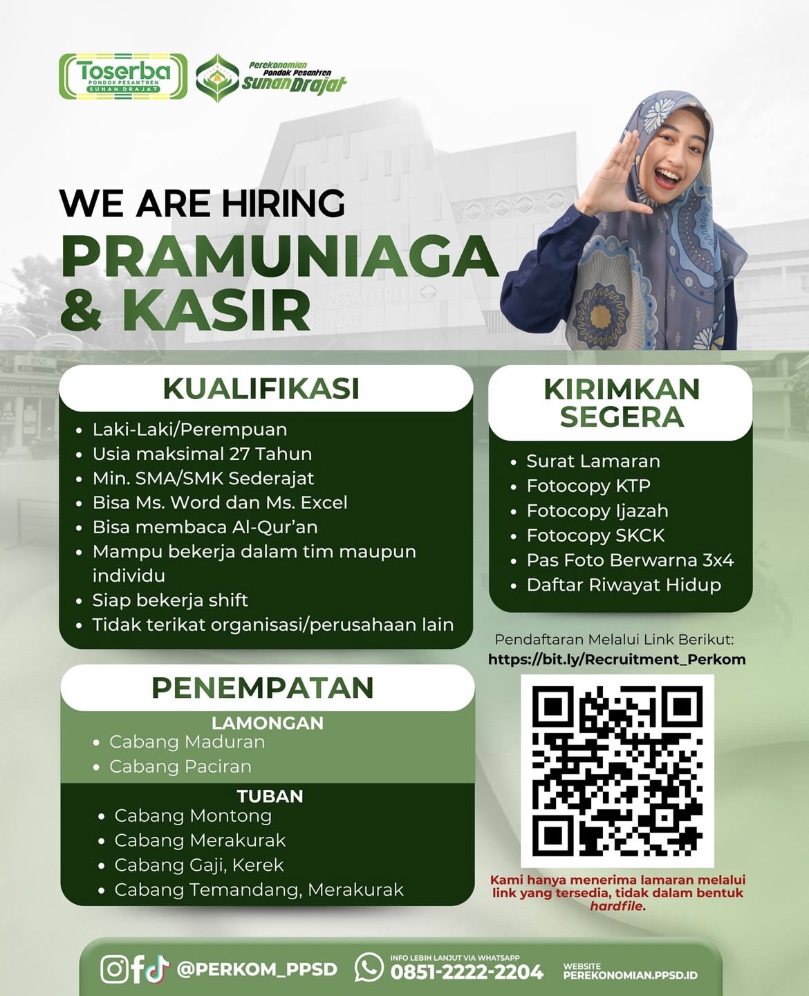 Foto: LOKER TOSERBA SUNAN DRJAAT