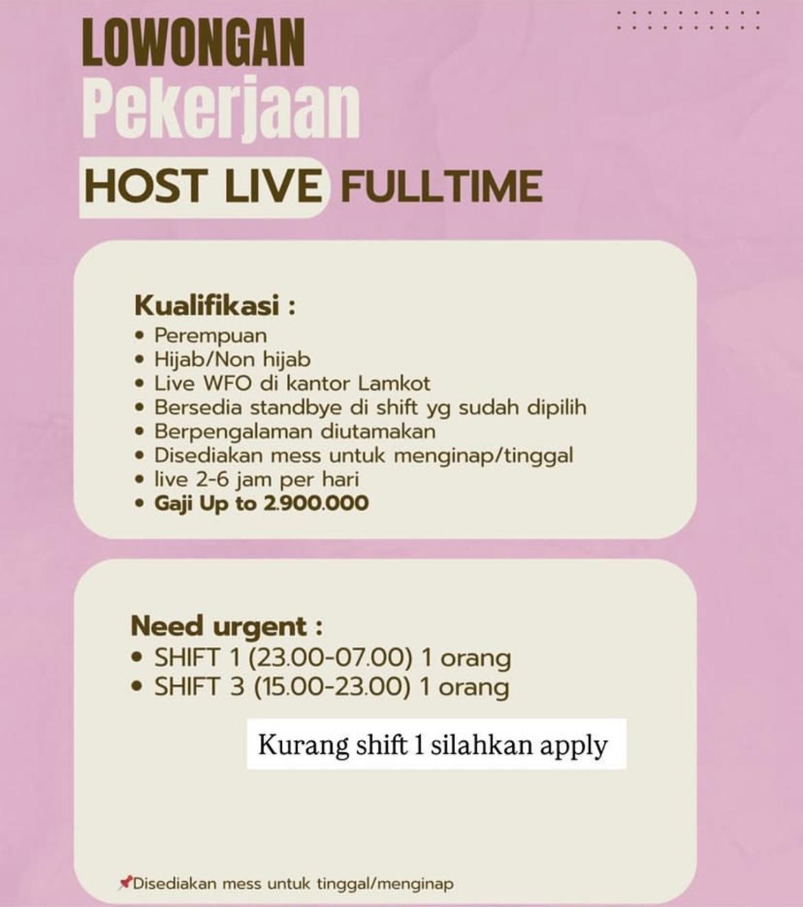 Foto: LOKER HOST LIVE