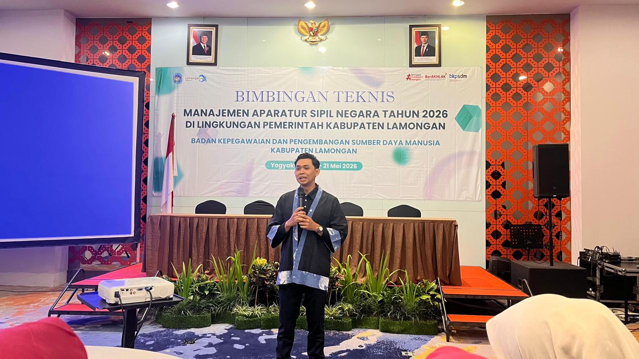 Foto: HARI TERAKHIR BIMTEK MANAJEMEN ASN LAMONGAN 2026 BAHAS PENGUATAN TIM MELALUI SINERGI PERAN INDIVIDU