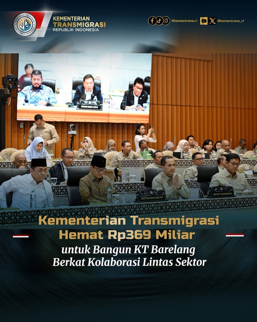 Foto: KEMENTERIAN TRANSMIGRASI HEMAT RP369 MILIAR UNTUK BANGUN KT BARELANG BERKAT KOLABORASI LINTAS SEKTOR