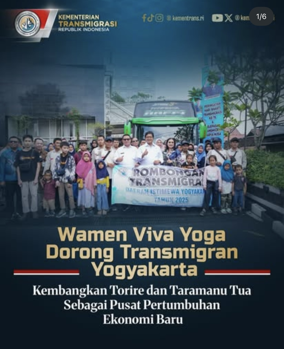 Foto: WAMEN VIVA YOGA DORONG TRANSMIGRAN YOGYAKARTA KEMBANGKAN TORIRE DAN TARAMANU TUA SEBAGAI PUSAT PERTUMBUHAN EKONOMI BARU