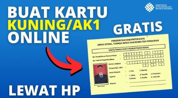 Foto: CARA MENDAFTAR KARTU KUNING (AK-1) ONLINIE